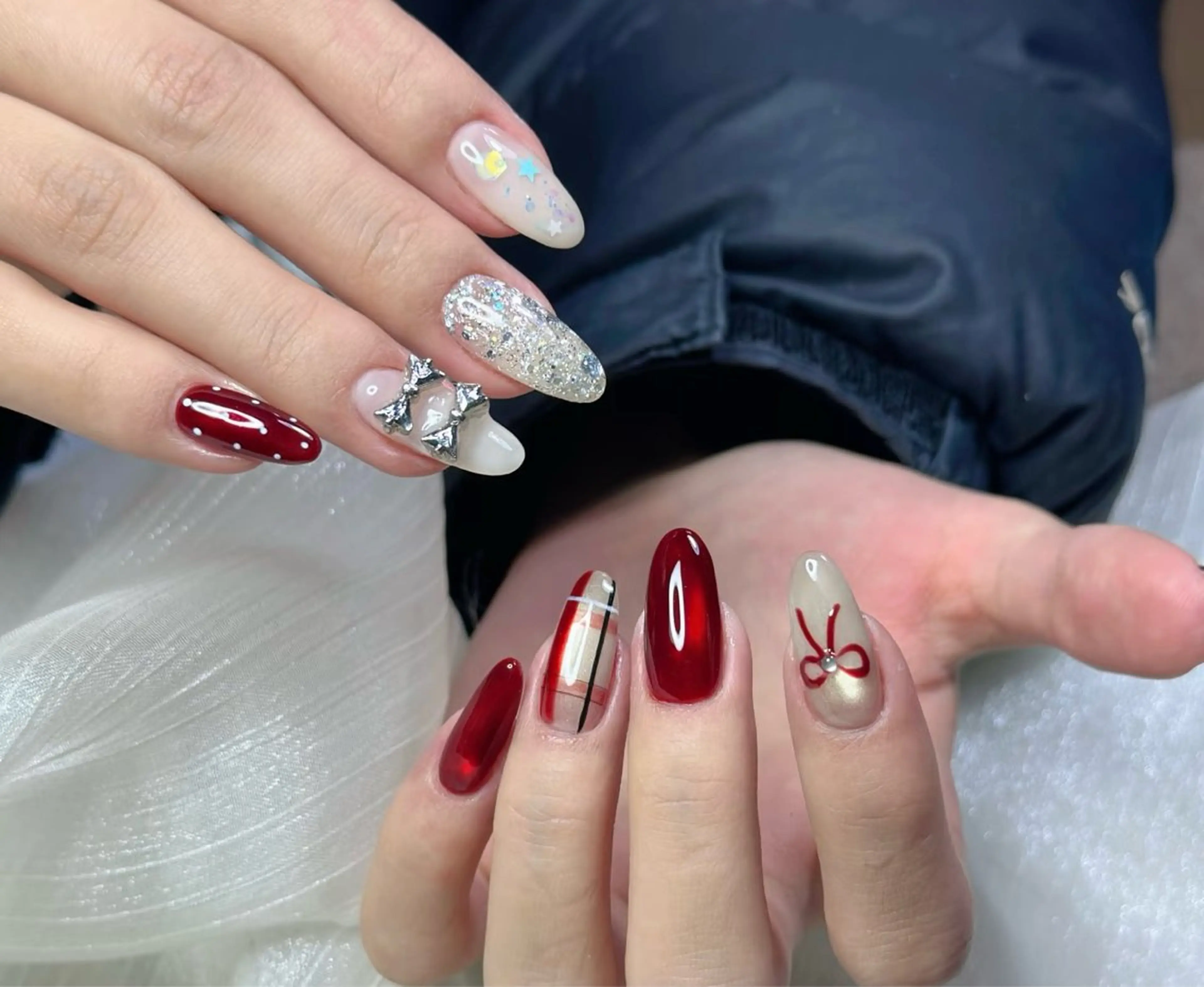 ネイル Kaka_ パラジェル、長さだしのネイルデザイン