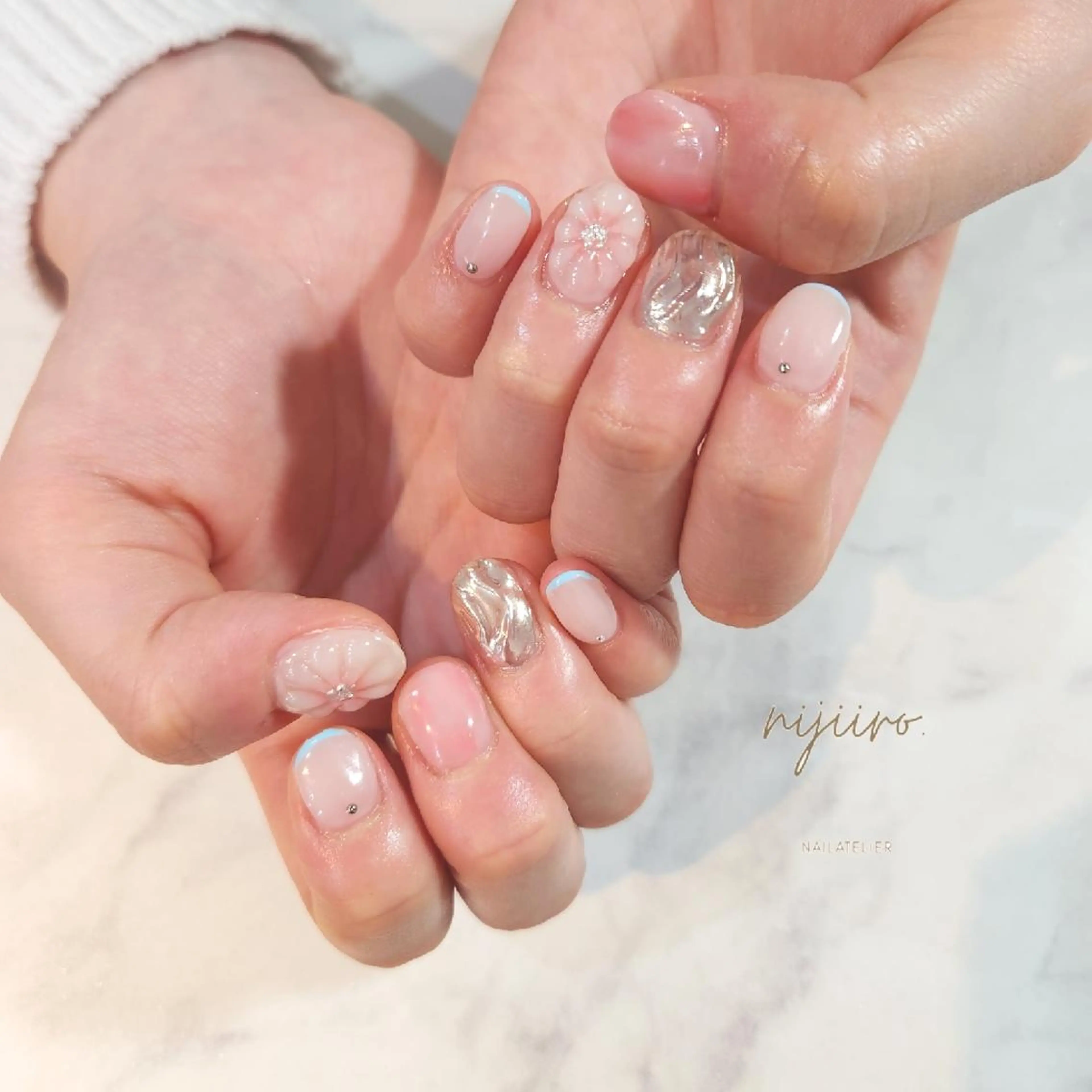 ネイル ハンドネイル nailatelier nijiiro.所属・nijiiro🌈 サトウのネイルデザイン