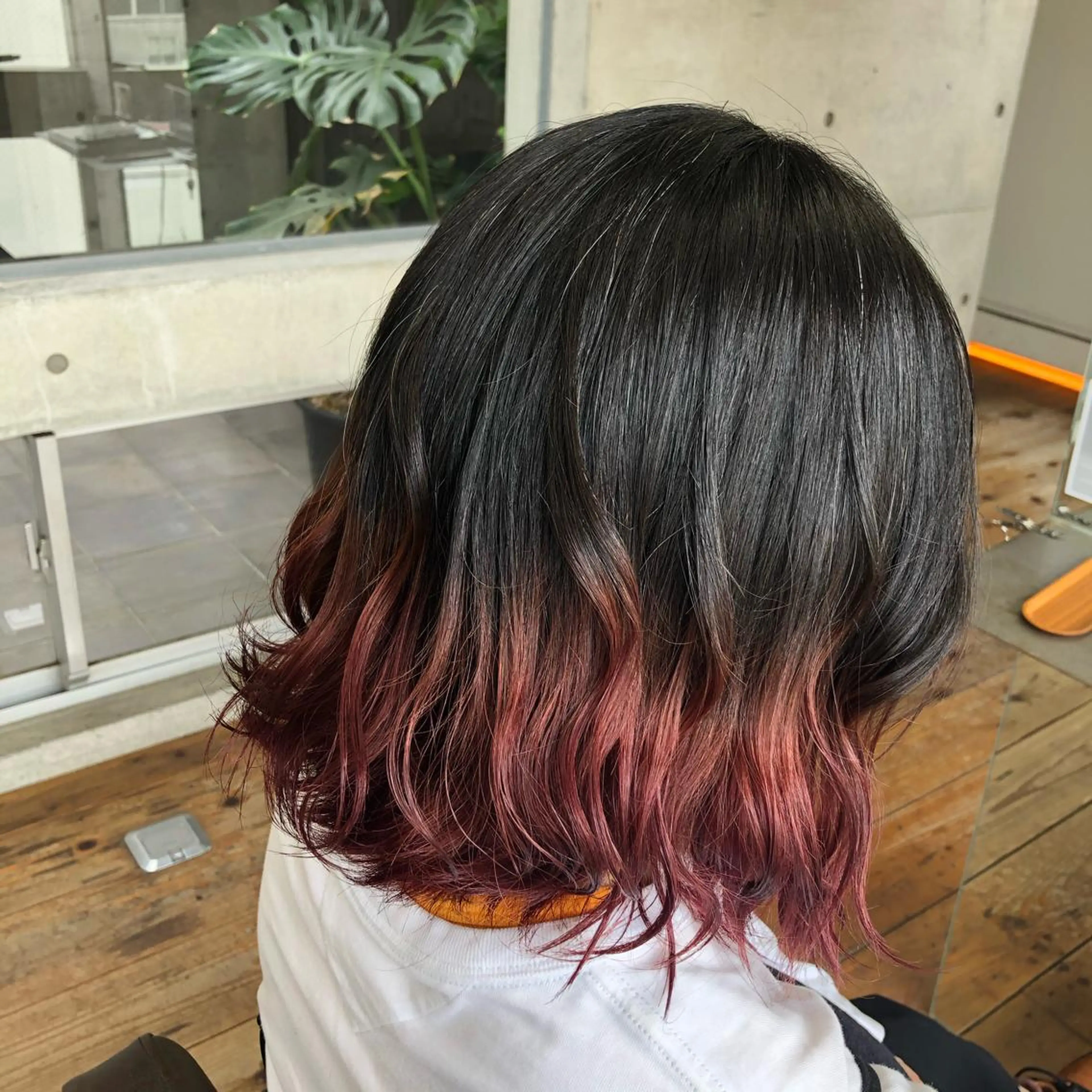 ミディアム カラー ヘアカラー nagisa /縮毛矯正のヘアスタイル