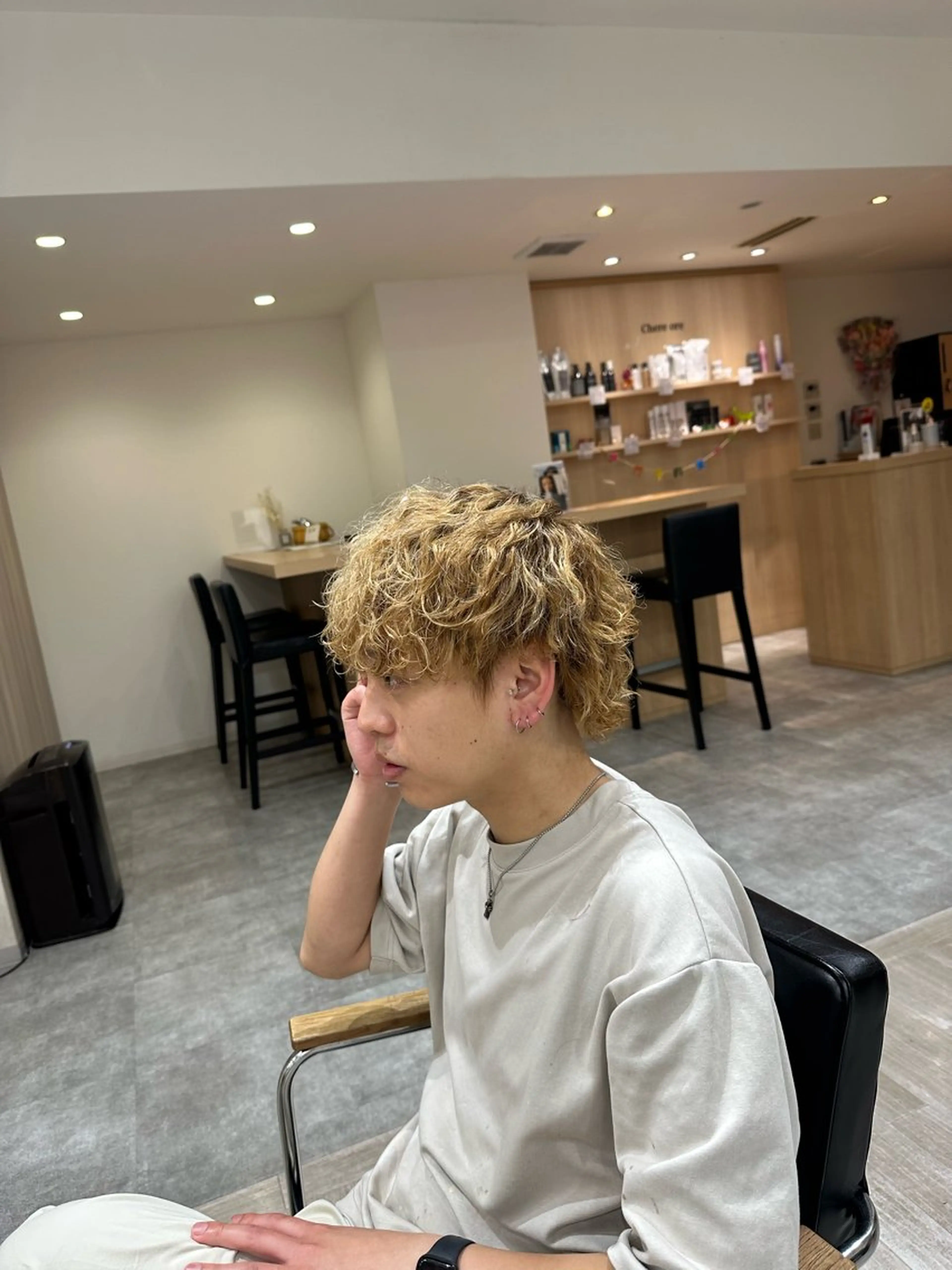 メンズ メンズパーマ メンズウルフカット ウルフカット カット パーマ Chere ore 新金岡所属・ツイスパ/フェード /辻諒哉のヘアスタイル