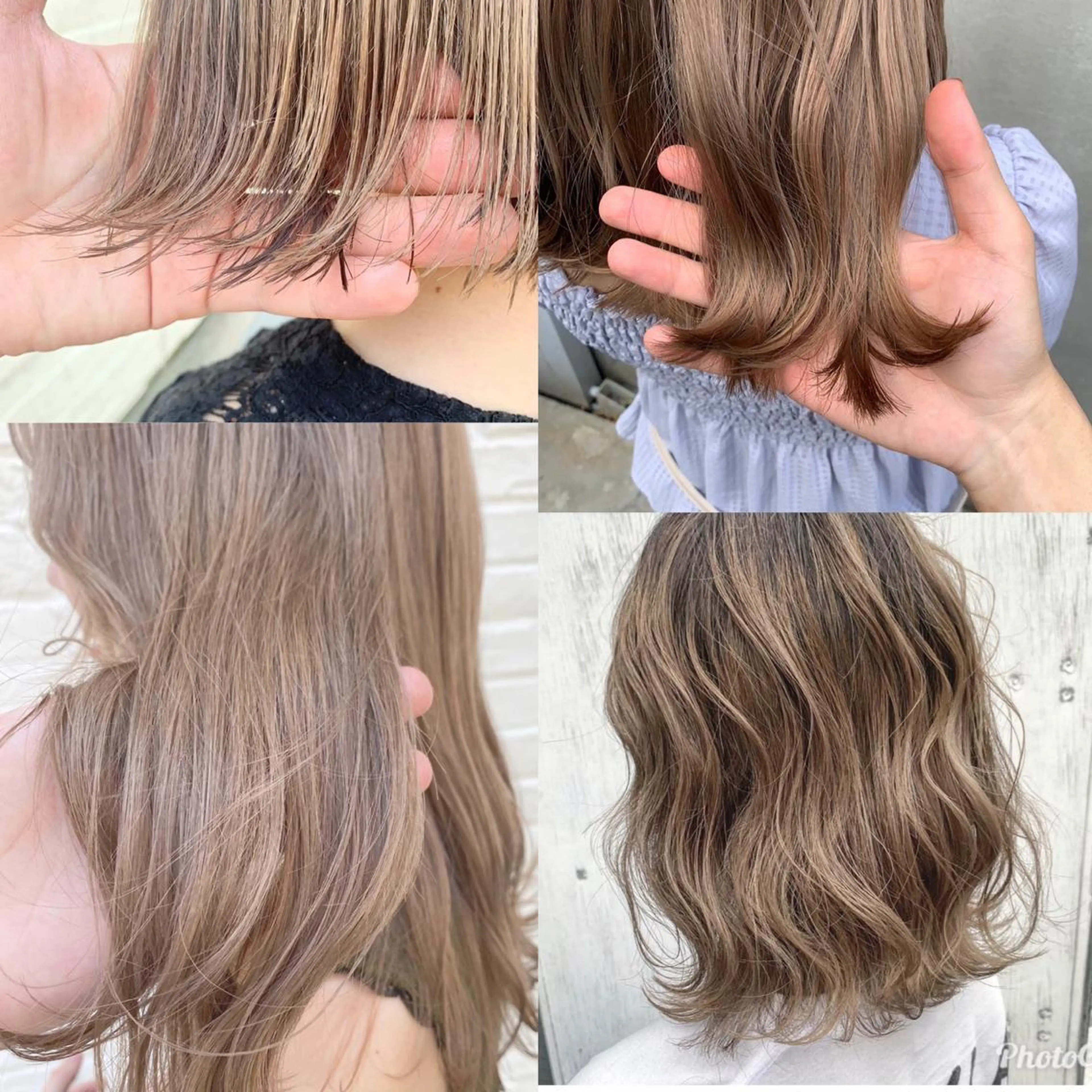 セミロング カラー 透明感 カラー🌿KANTAのヘアスタイル
