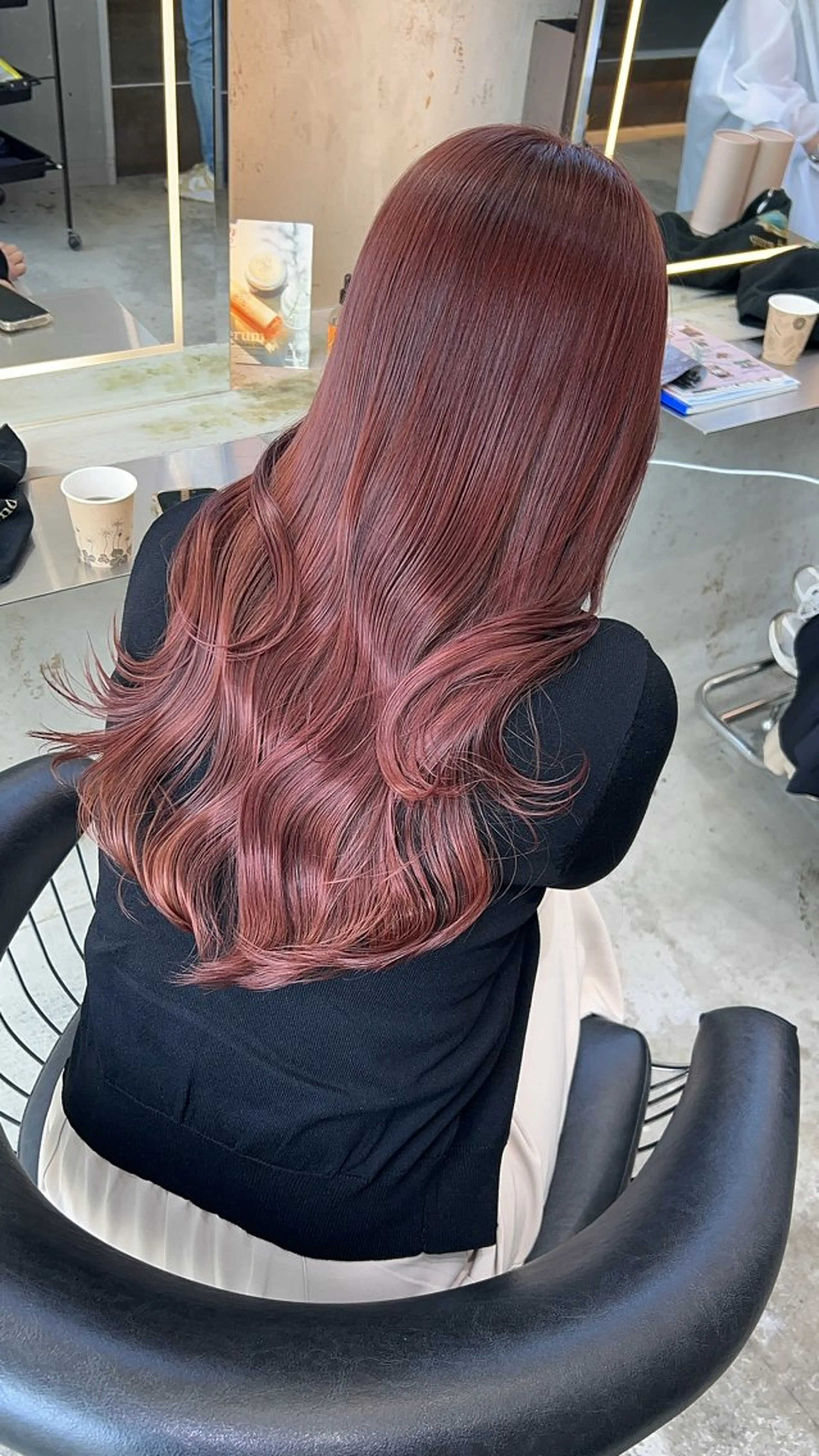 【トライアル✨】🌸透明感カラー💛＋ナノスチーム付き高保湿内部補修トリートメント＋超音波アイロン🩵の写真