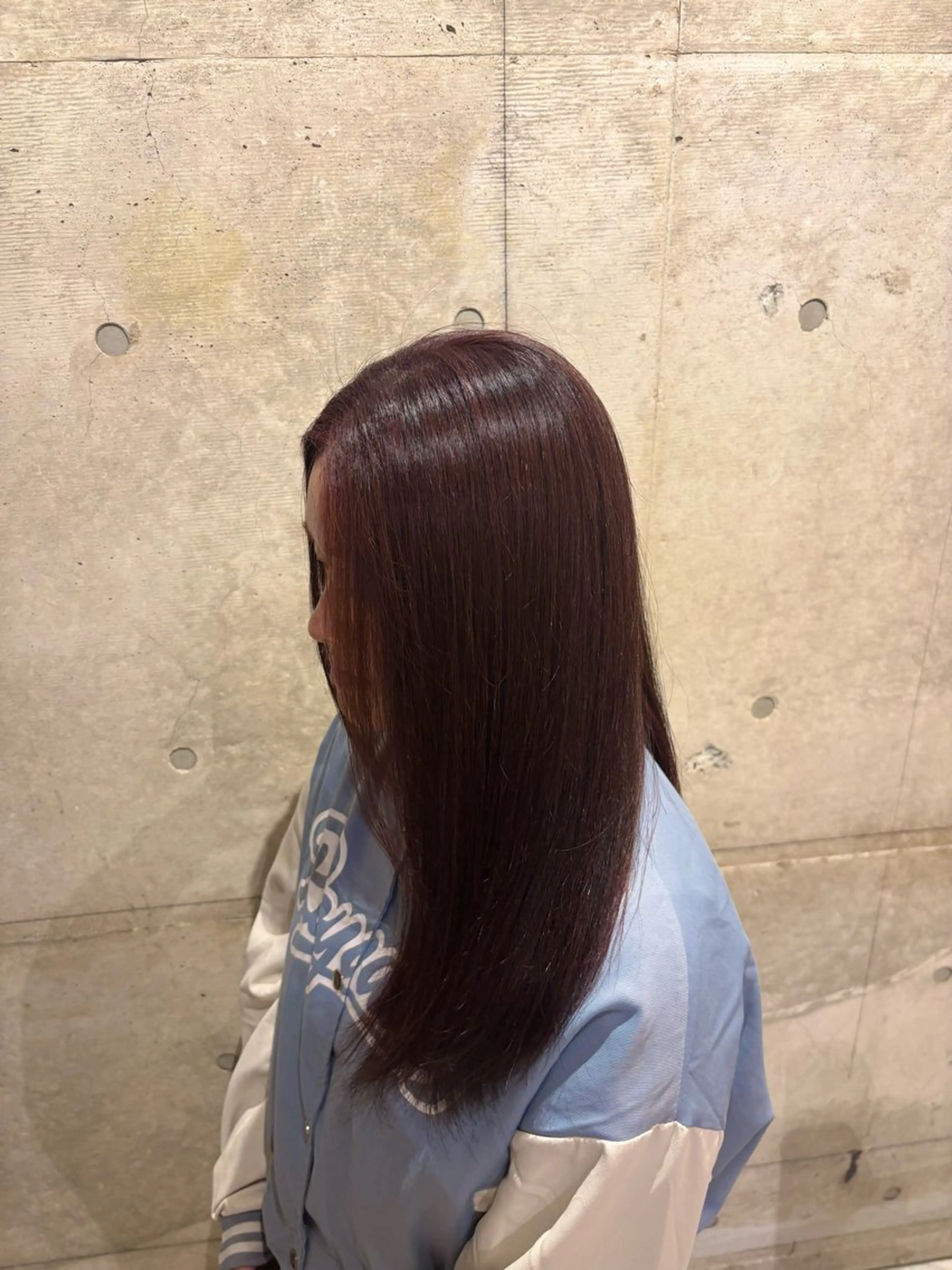 カラー レッドカラー Luxe所属・パーマモデル募集中／ HINAのヘアスタイル