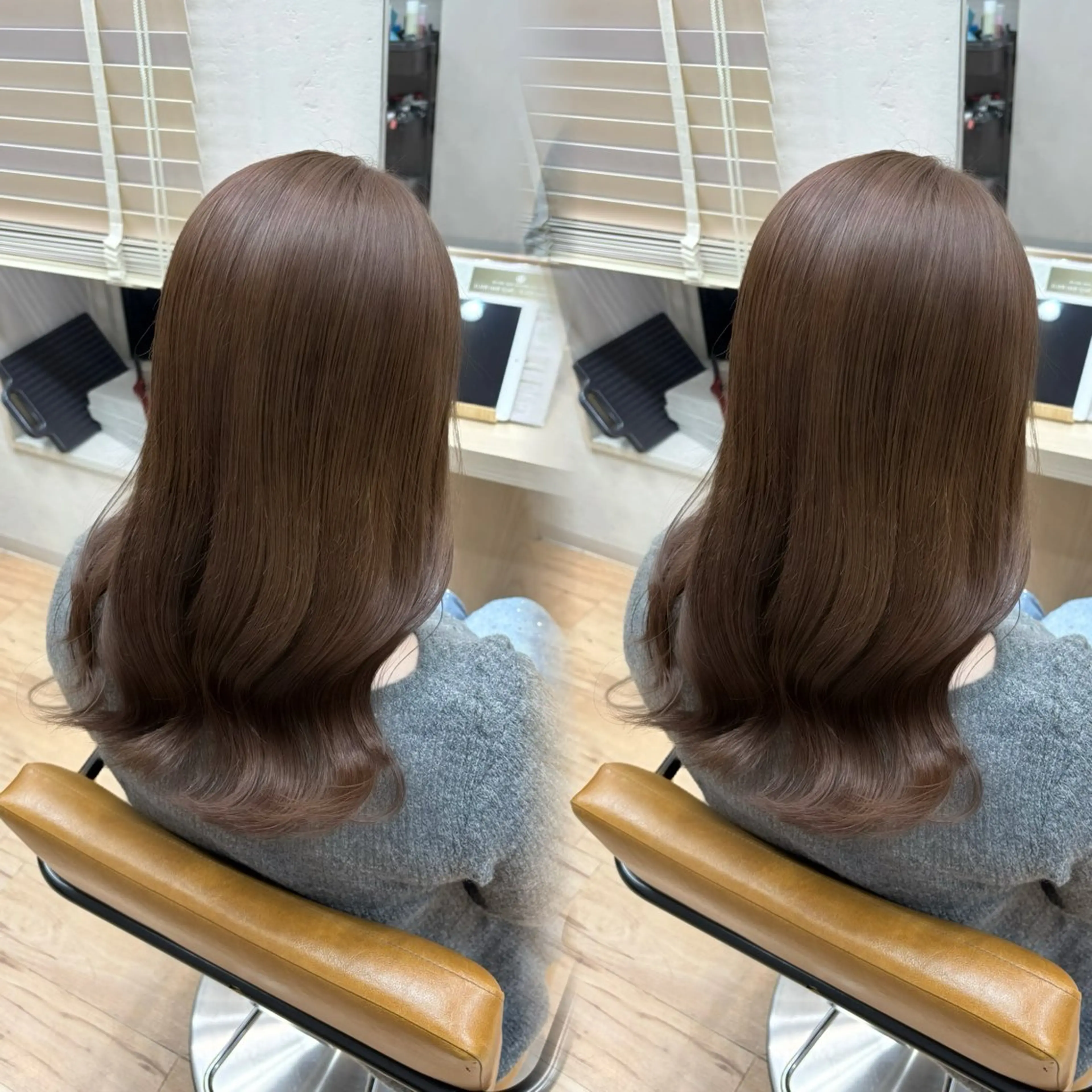 セミロング ヘアカラー トリートメント 吉成 葉南のヘアスタイル