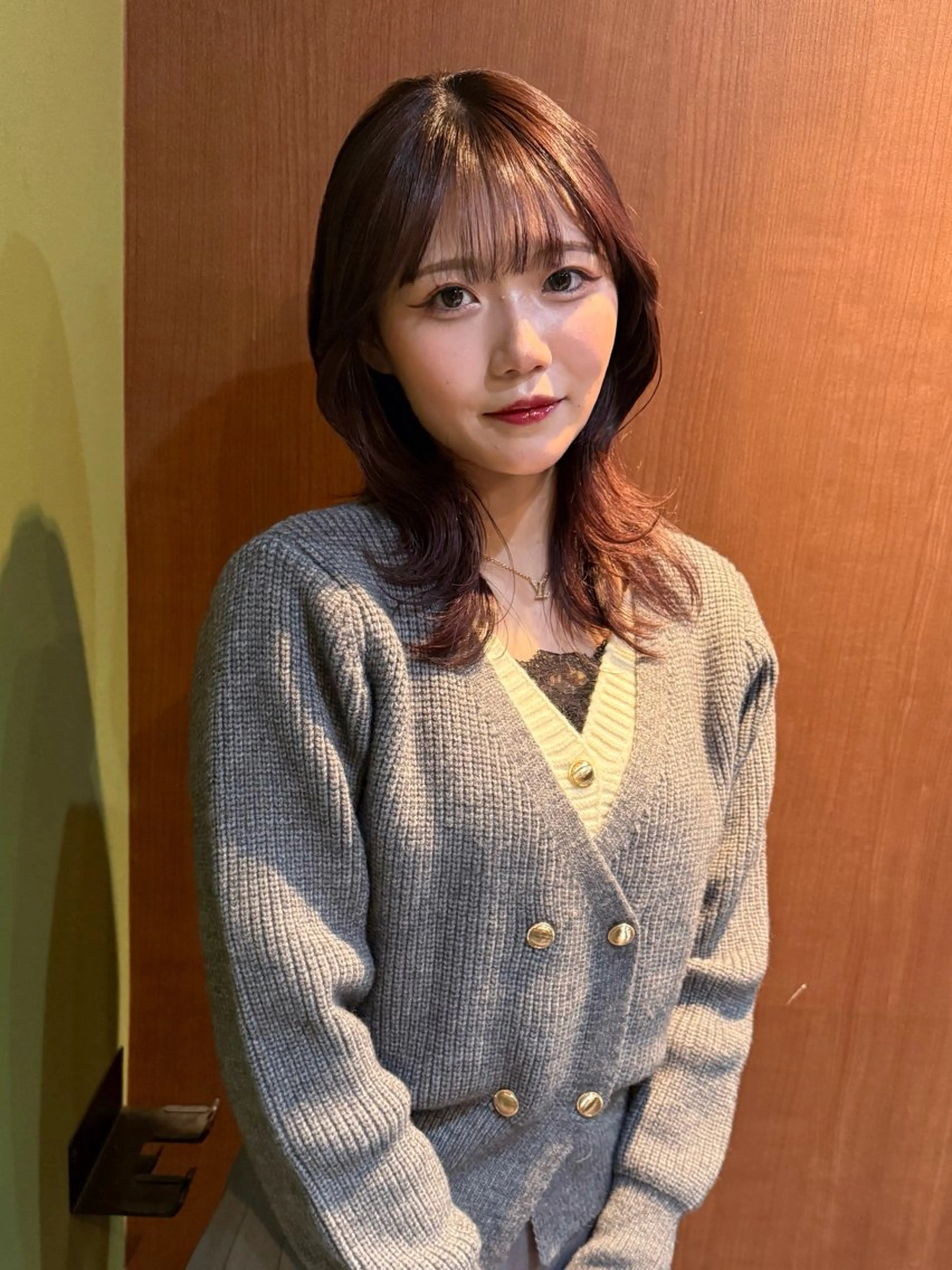 ミディアム カラー ブラウンカラー ハイトーンカラー ピンクカラー ピンクブラウン カット ヘアカラー トリートメント mai / linoah˚✧のヘアスタイル