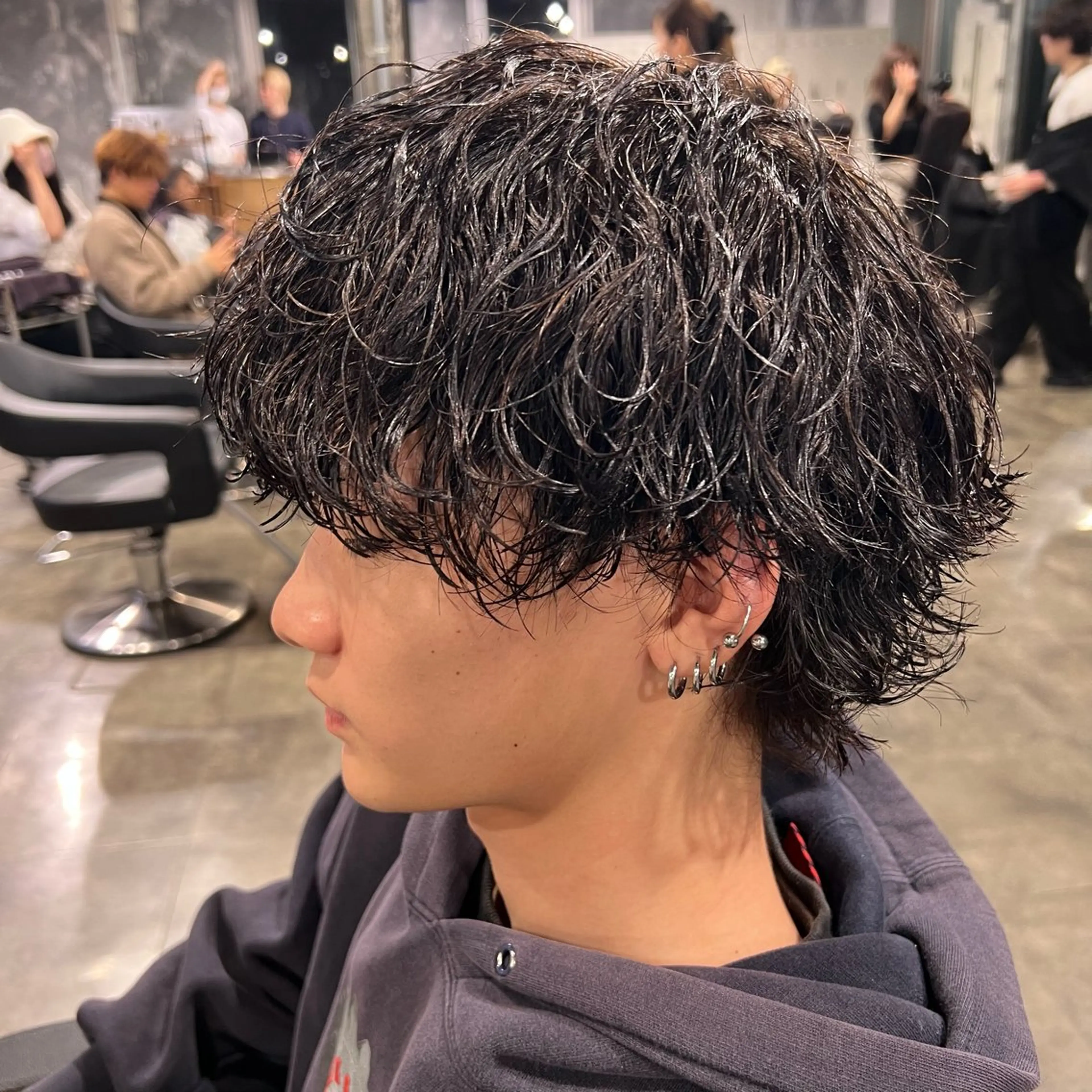 ショート カラー パーマ ヘアアレンジ メンズ キッズ アップバング センターパート メンズハイライト マッシュ メンズパーマ 🔷横浜1のパーマ 職人🔷将太郎のヘアスタイル
