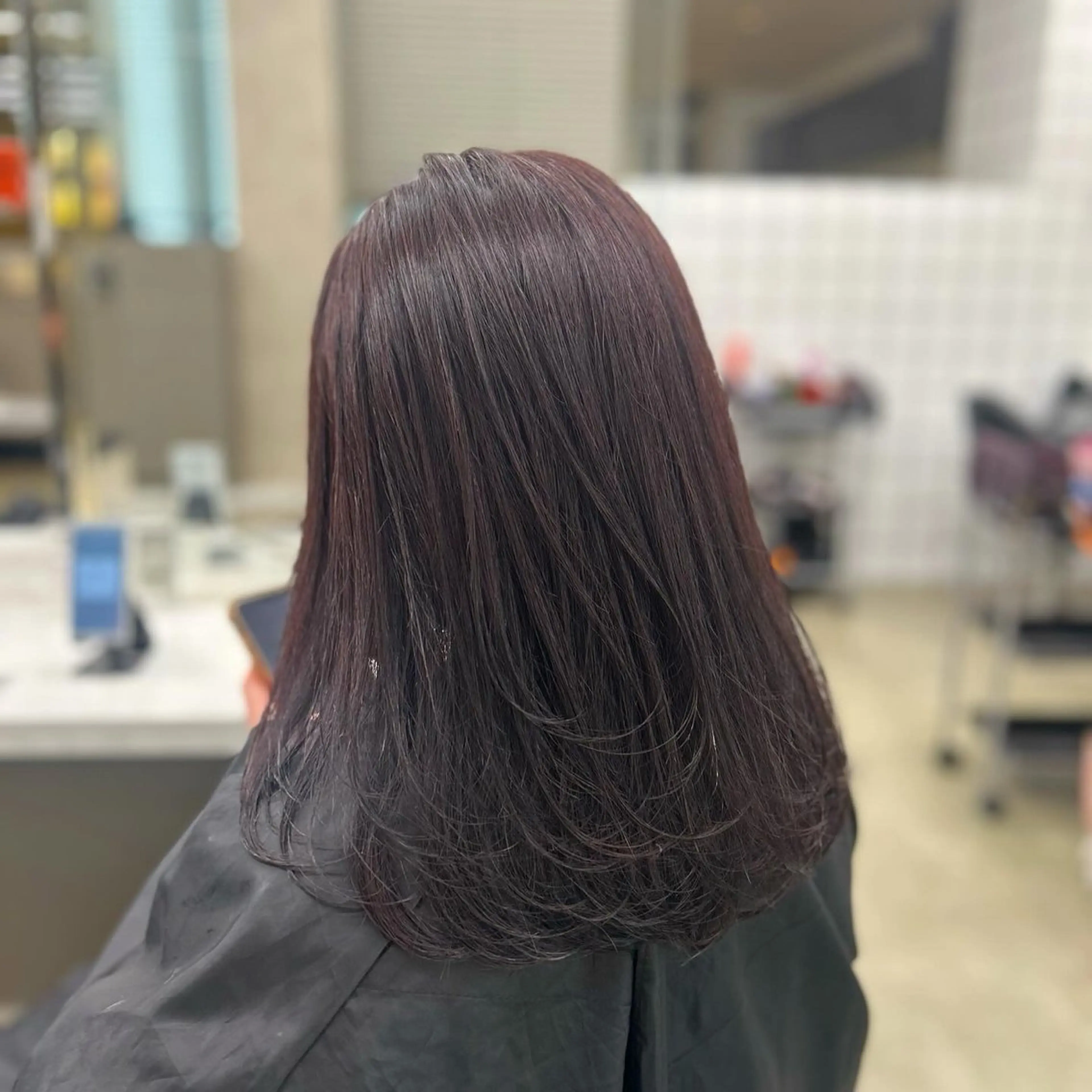 ロング カラー パーマ ヘアアレンジ メンズ キッズ ブリーチなしカラー/ ブラウン/レイヤーのヘアスタイル
