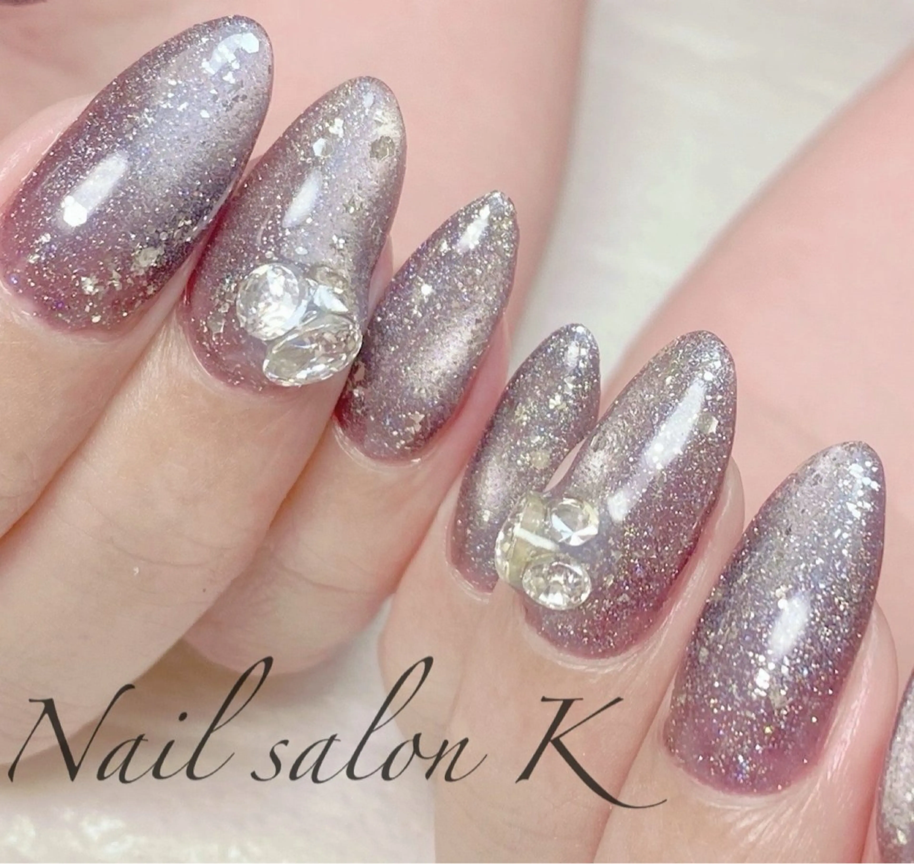 ネイル フラッシュネイル キラキラネイル マグネットネイル ハンドネイル Nail Salon K 🧸美爪育成のネイルデザイン