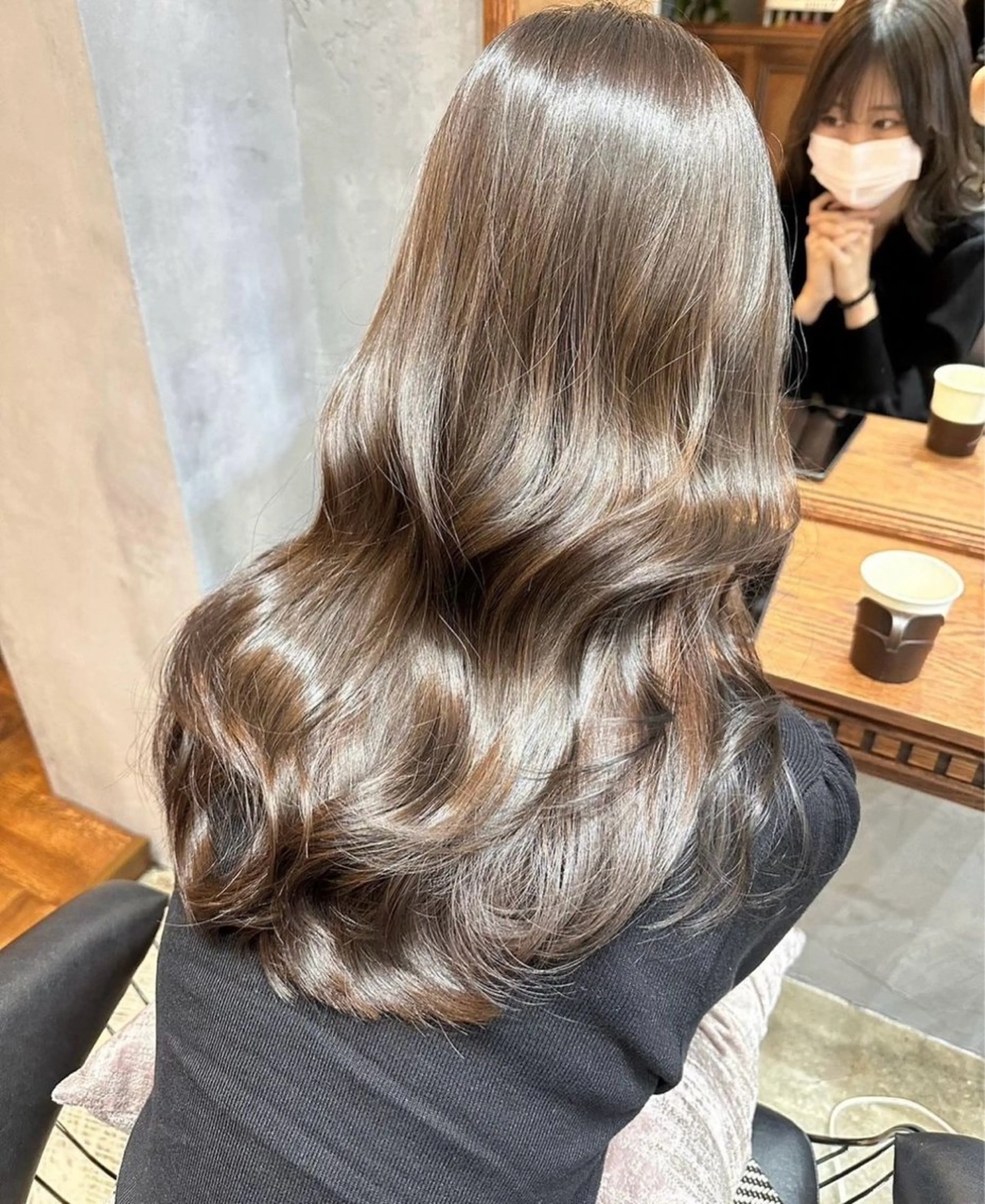 ロング カラー ❤️ブリーチなし💚 ダブルカラー平野実花のヘアスタイル