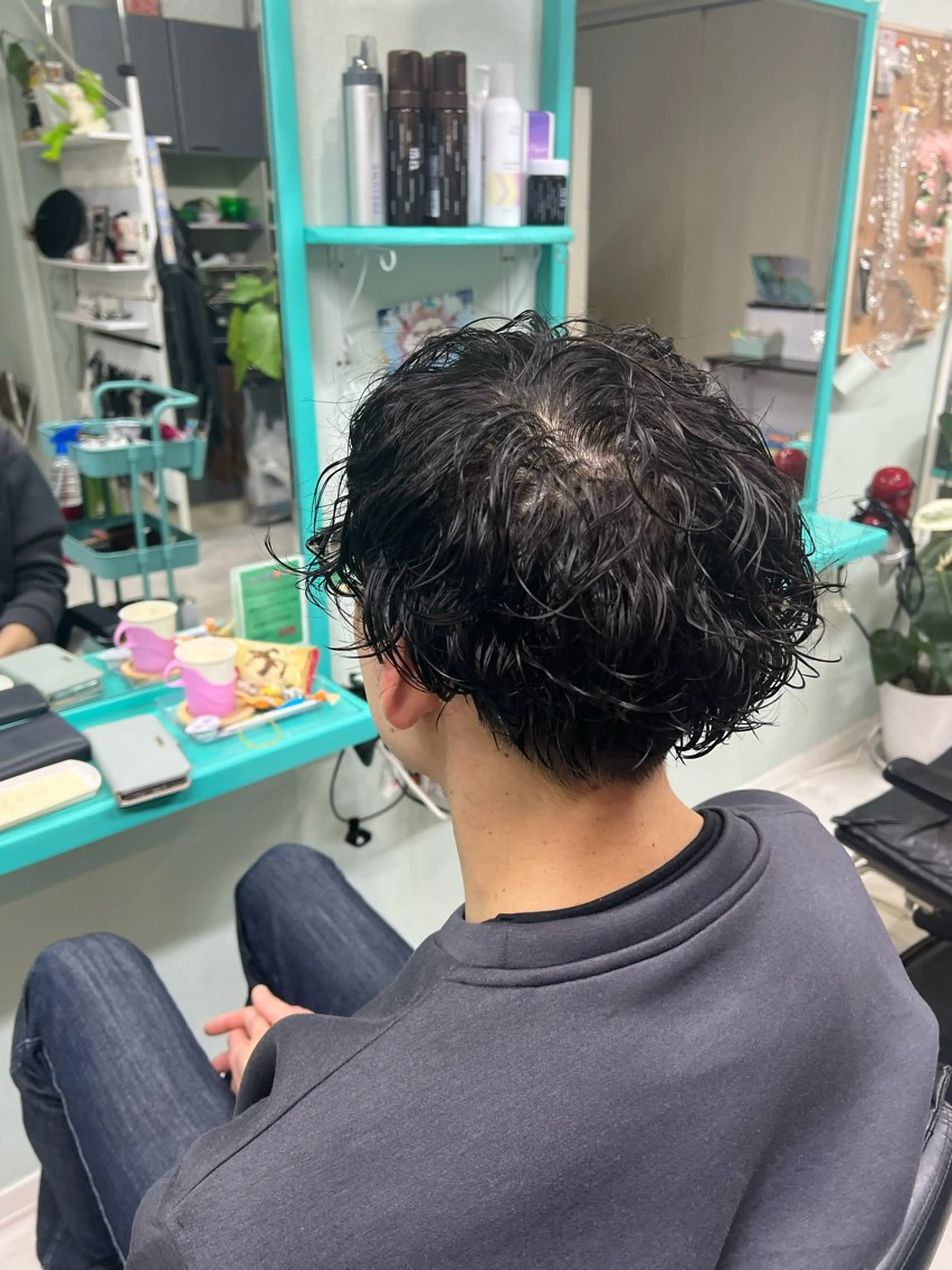 ショート パーマ メンズ メンズパーマ デジタルパーマ ビューティサロン 月麗(ルナ)のヘアスタイル