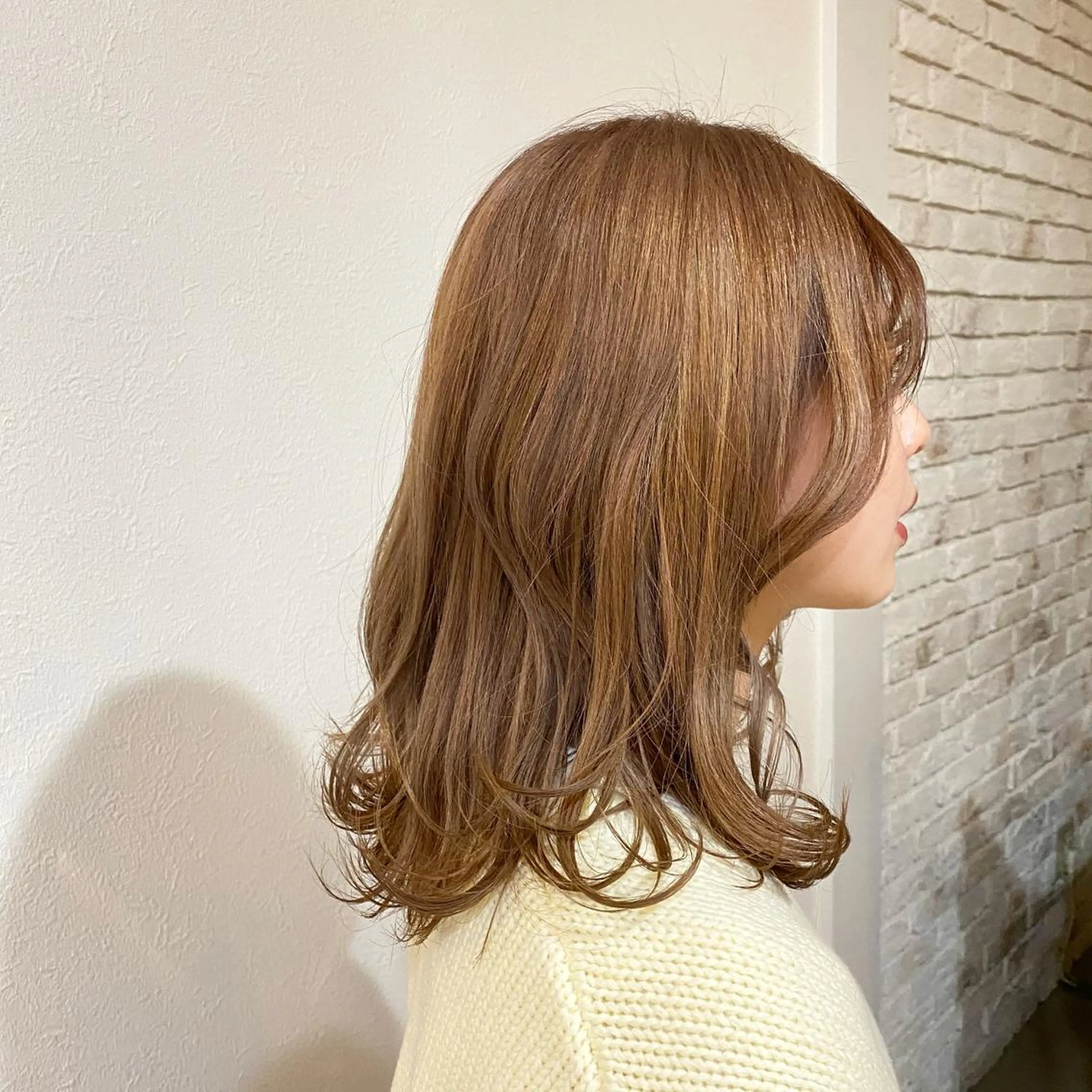 ミディアム カット ヘアカラー トリートメント ✨髪質改善／艶カラー harunaのヘアスタイル