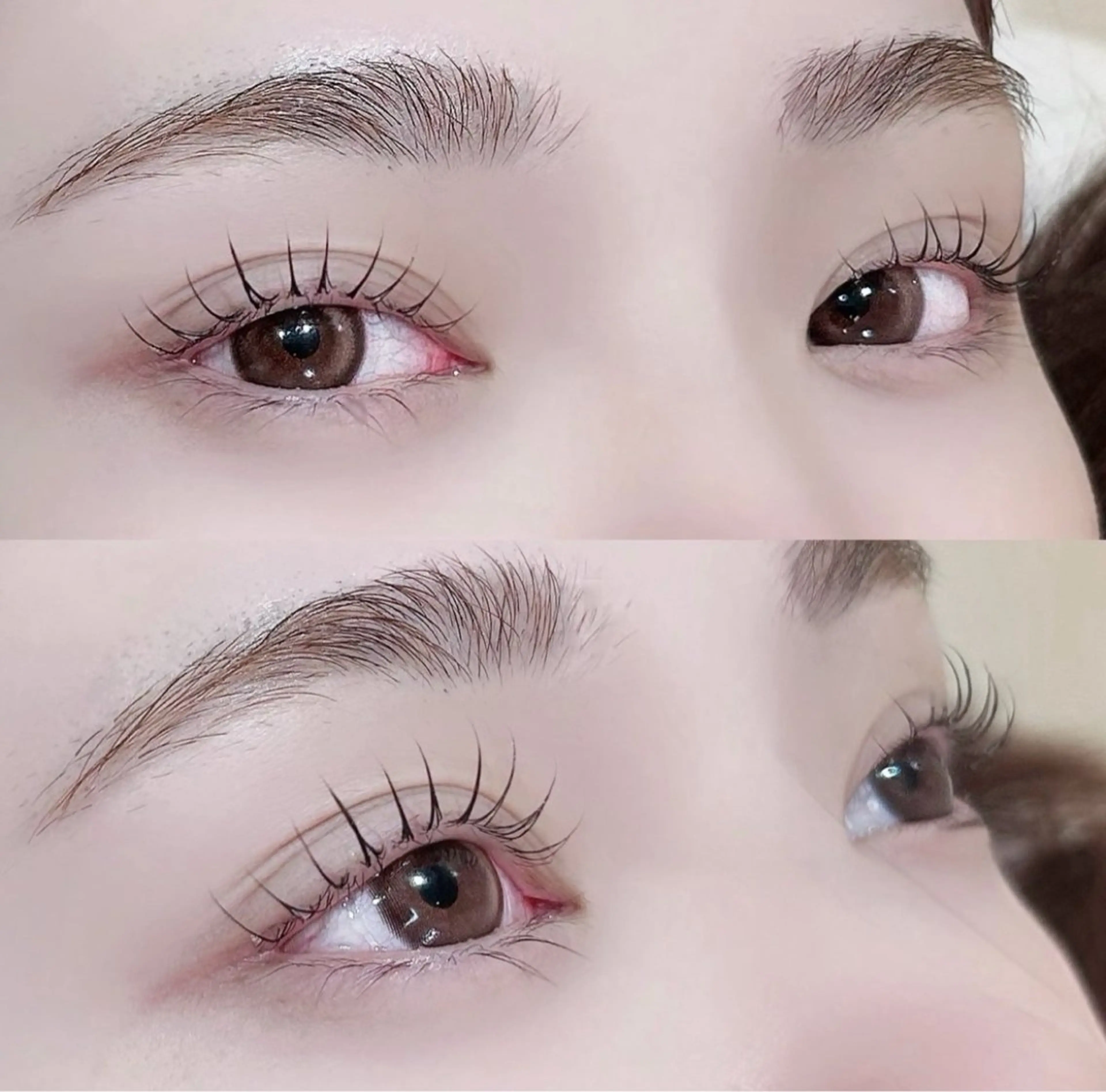 マツエク・マツパ hiyori /透明 感ピンク/ラベンダーのマツエク・マツパデザイン