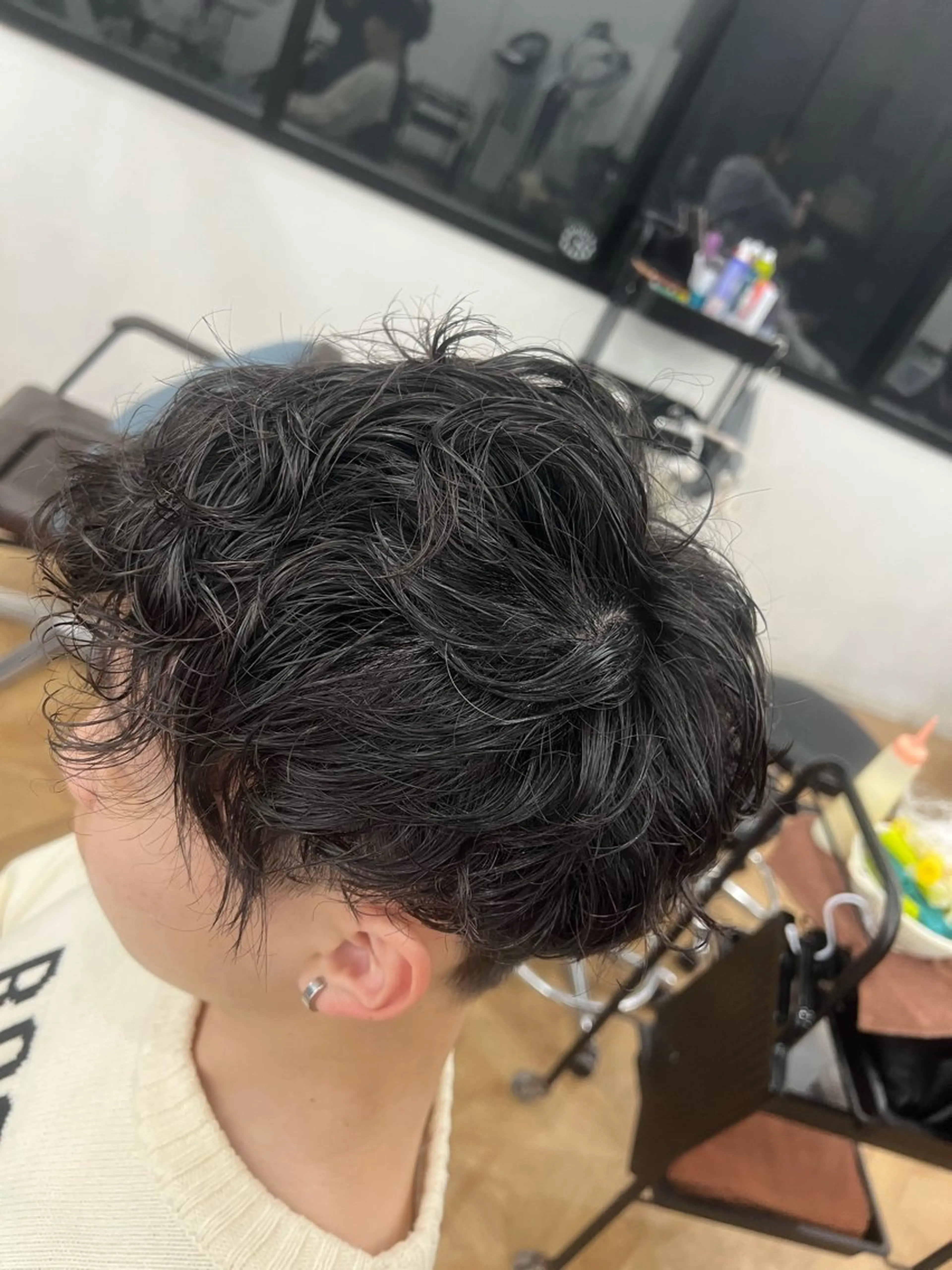 ショート パーマ メンズ カット パーマ CIEL天六店 三上春のヘアスタイル
