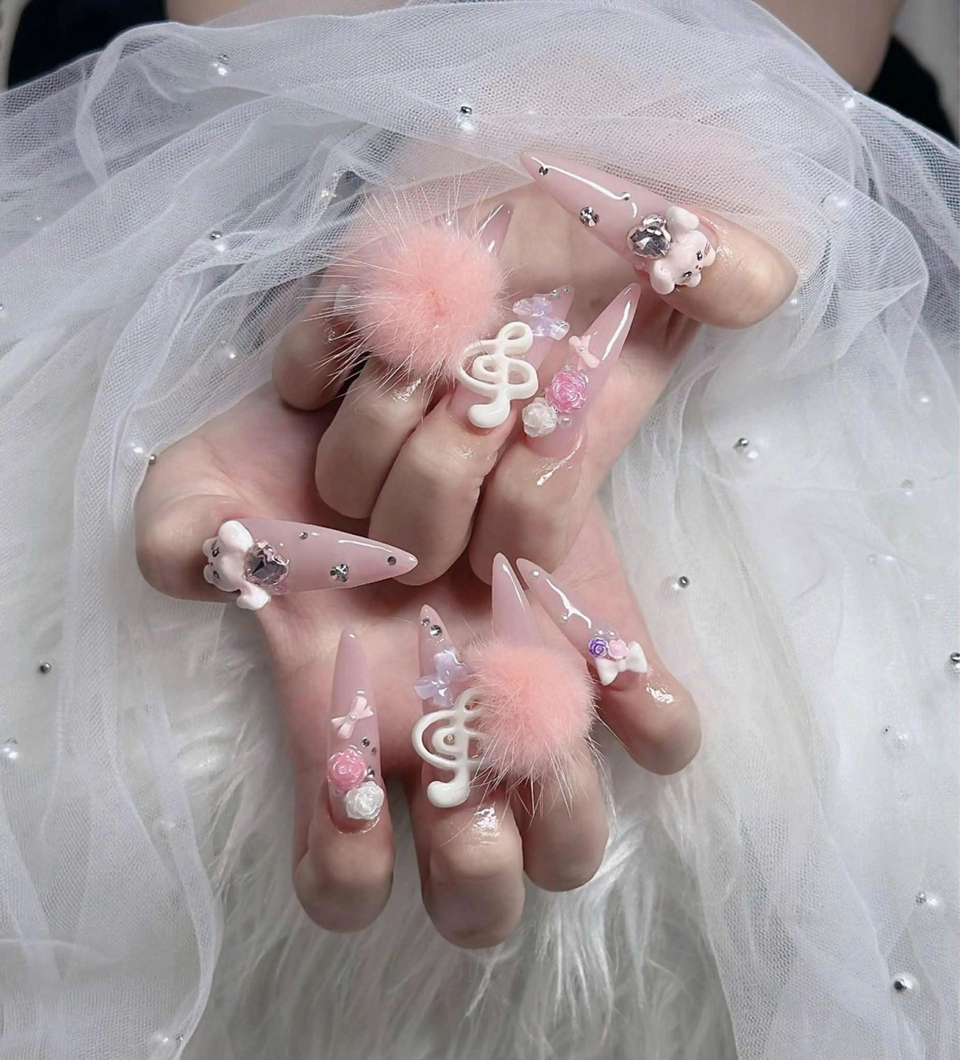 ネイル オーロラネイル フレンチネイル ジェルネイル ハロウィン 韓国ネイル H.baby Nail Salonのネイルデザイン