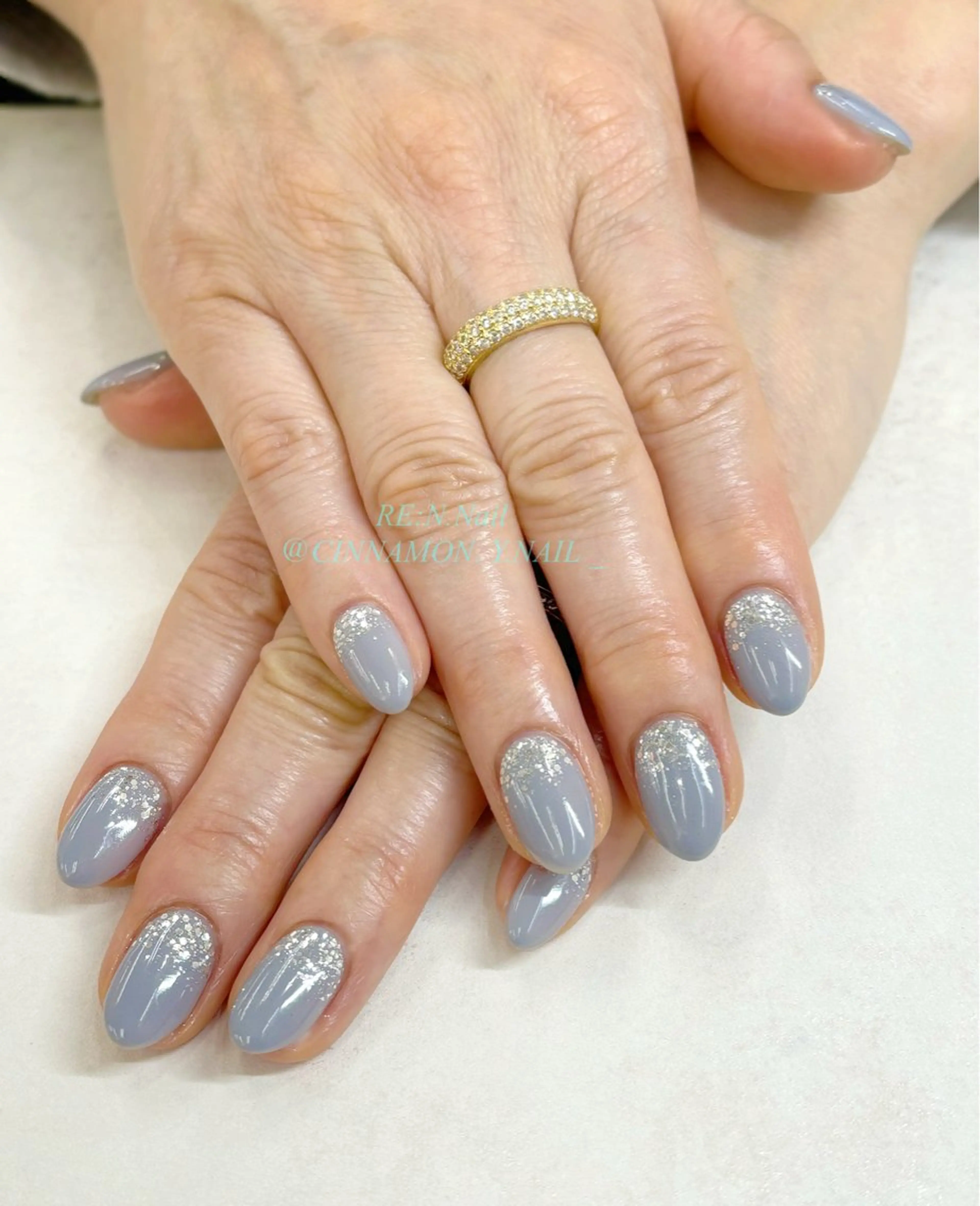 ネイル ハンドネイル Yuna🩵 RE:N.Nailのネイルデザイン