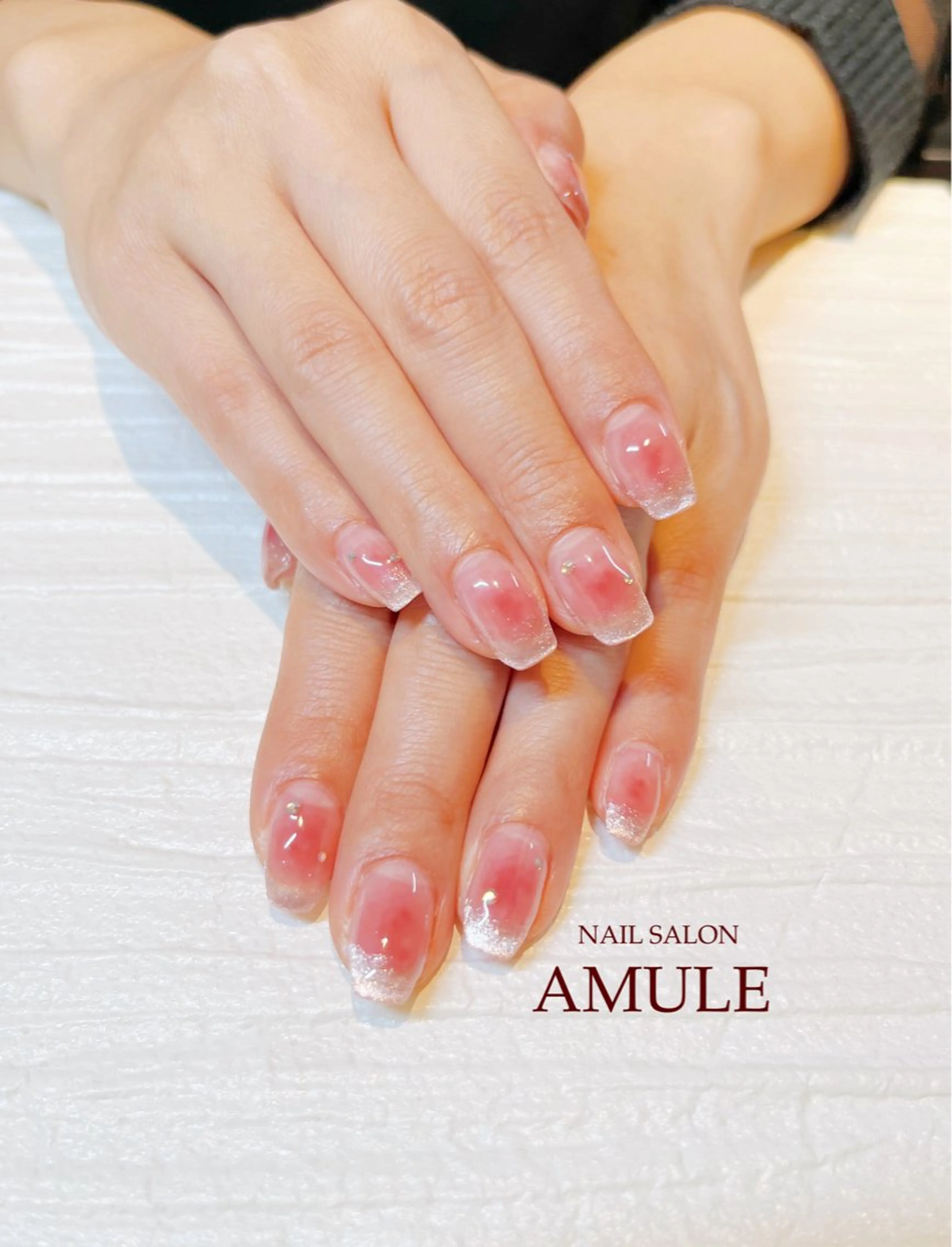 ネイル チークネイル ジェルネイル グラデーション マグネットネイル ストーンネイル ハンドネイル NAILSALON AMULEのネイルデザイン