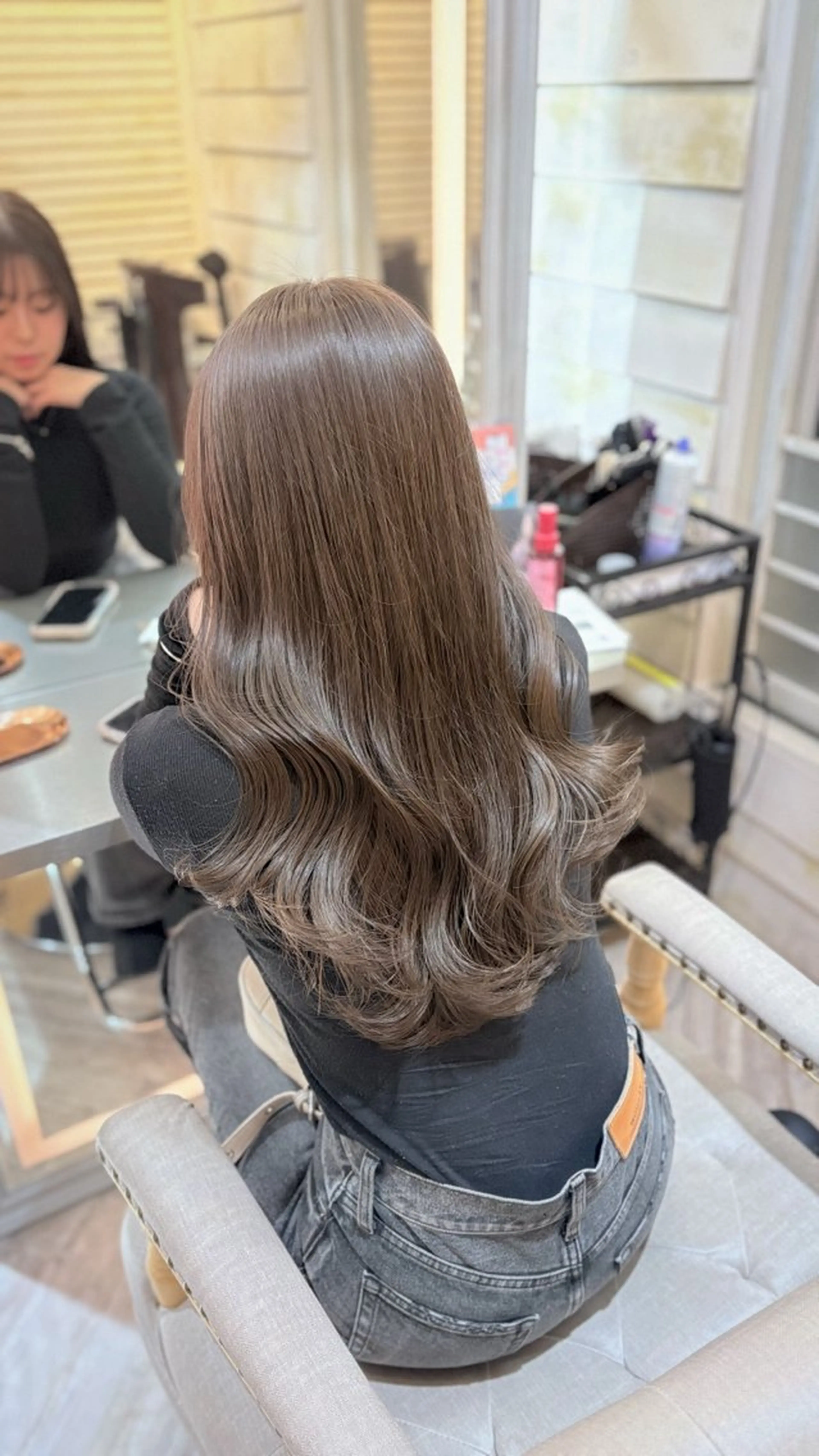 ロング カラー カット ヘアカラー トリートメント グレージュ|くすみ× 透明感|kazutoのヘアスタイル