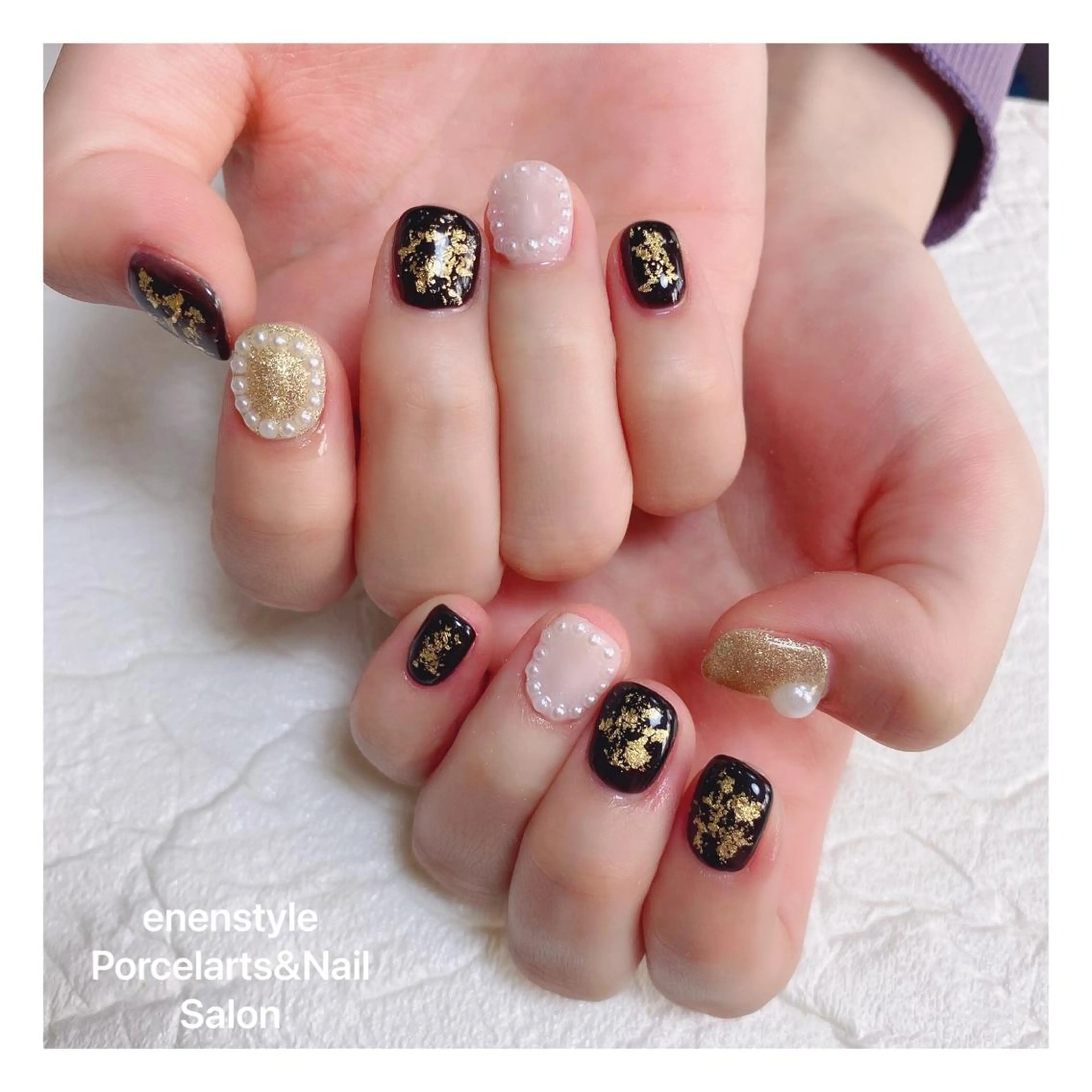 ショート ネイル ハンドネイル 👑enen style👑のネイルデザイン