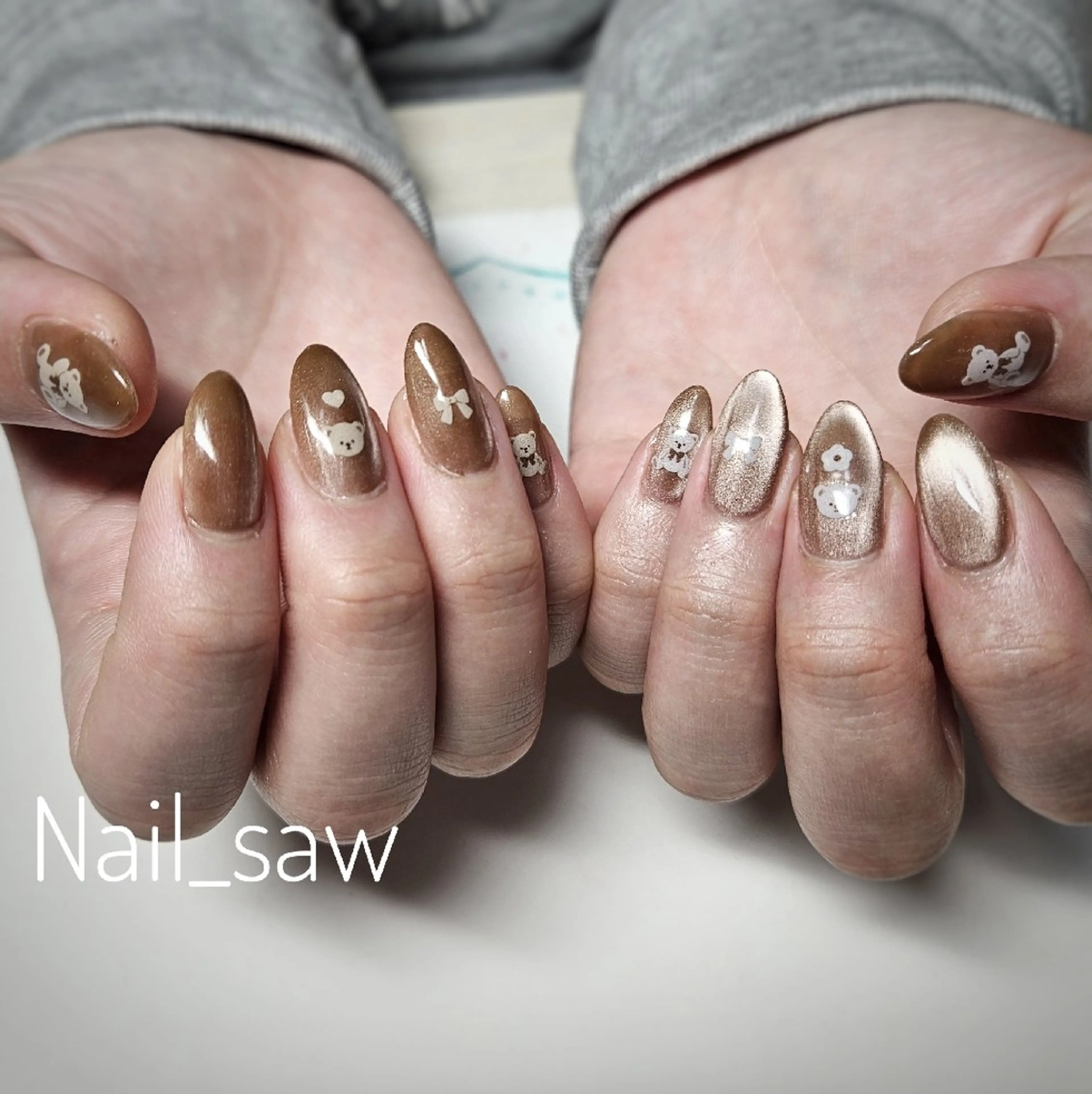 ネイル マグネットネイル 持ち込み ハンドネイル Y. Saoriのネイルデザイン