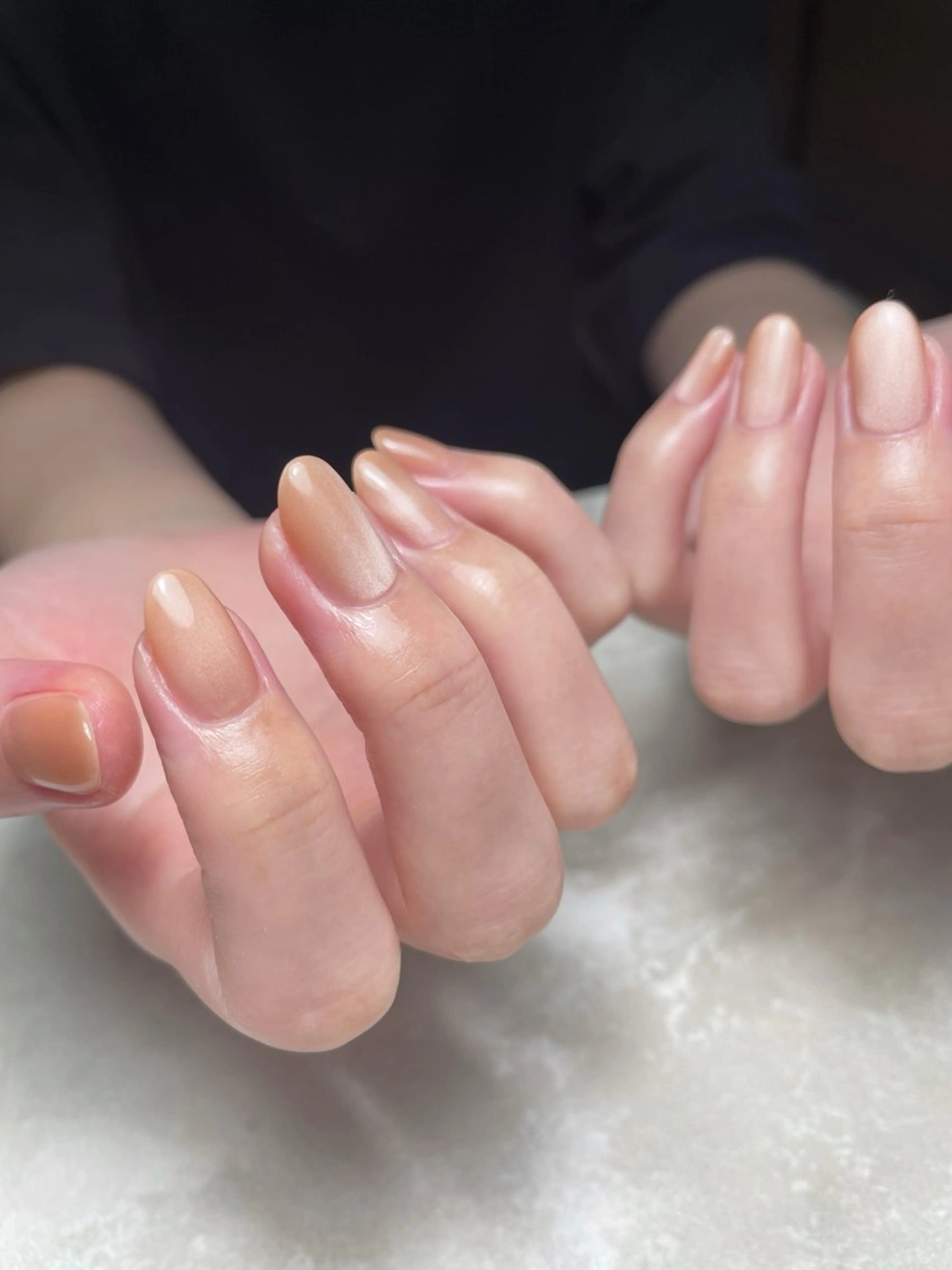 ネイル マグネットネイル ワンカラーネイル シンプルネイル ハンドネイル 西出 勝美のネイルデザイン