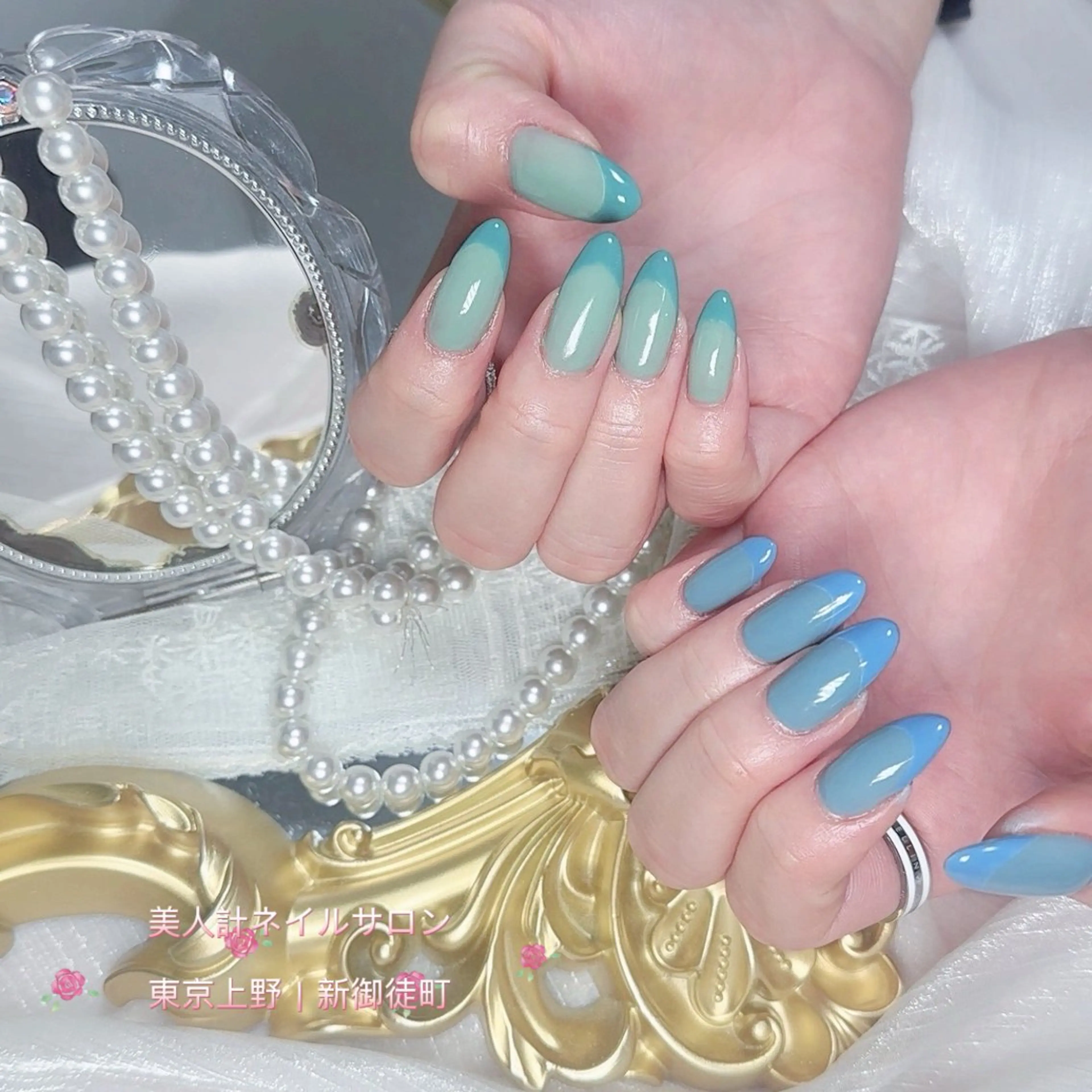 ネイル フレンチネイル ハンドネイル 美人計ネイルサロン所属・中山 美月のネイルデザイン