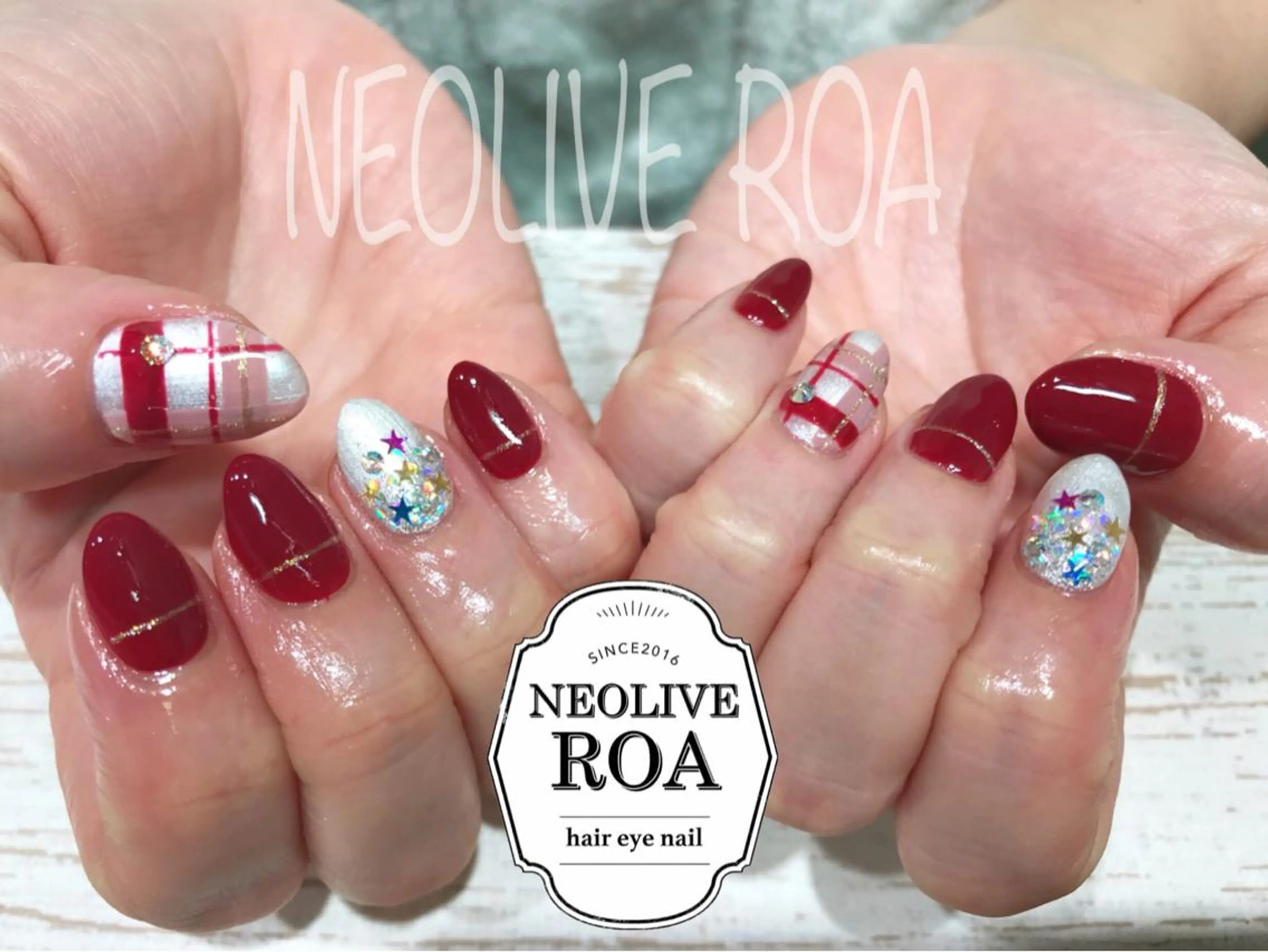 ネイル アートネイル キラキラネイル ラメ(グリッター) 冬ネイル クリスマス ハンドネイル Nail by selen所属・Nail by selenのネイルデザイン