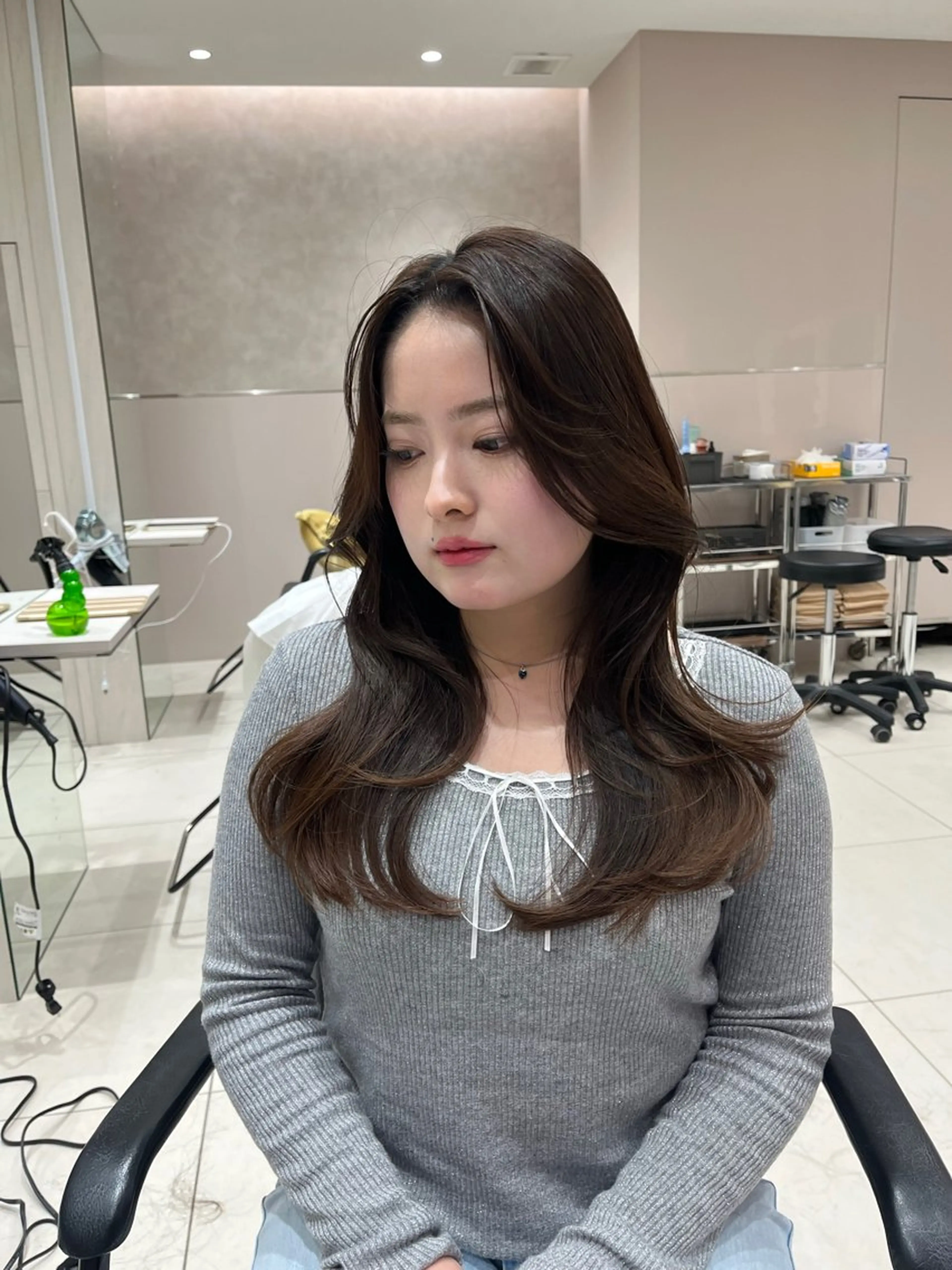 ロング くびれヘア 透明感カラー/似合わ せ前髪/柴田礼空のヘアスタイル