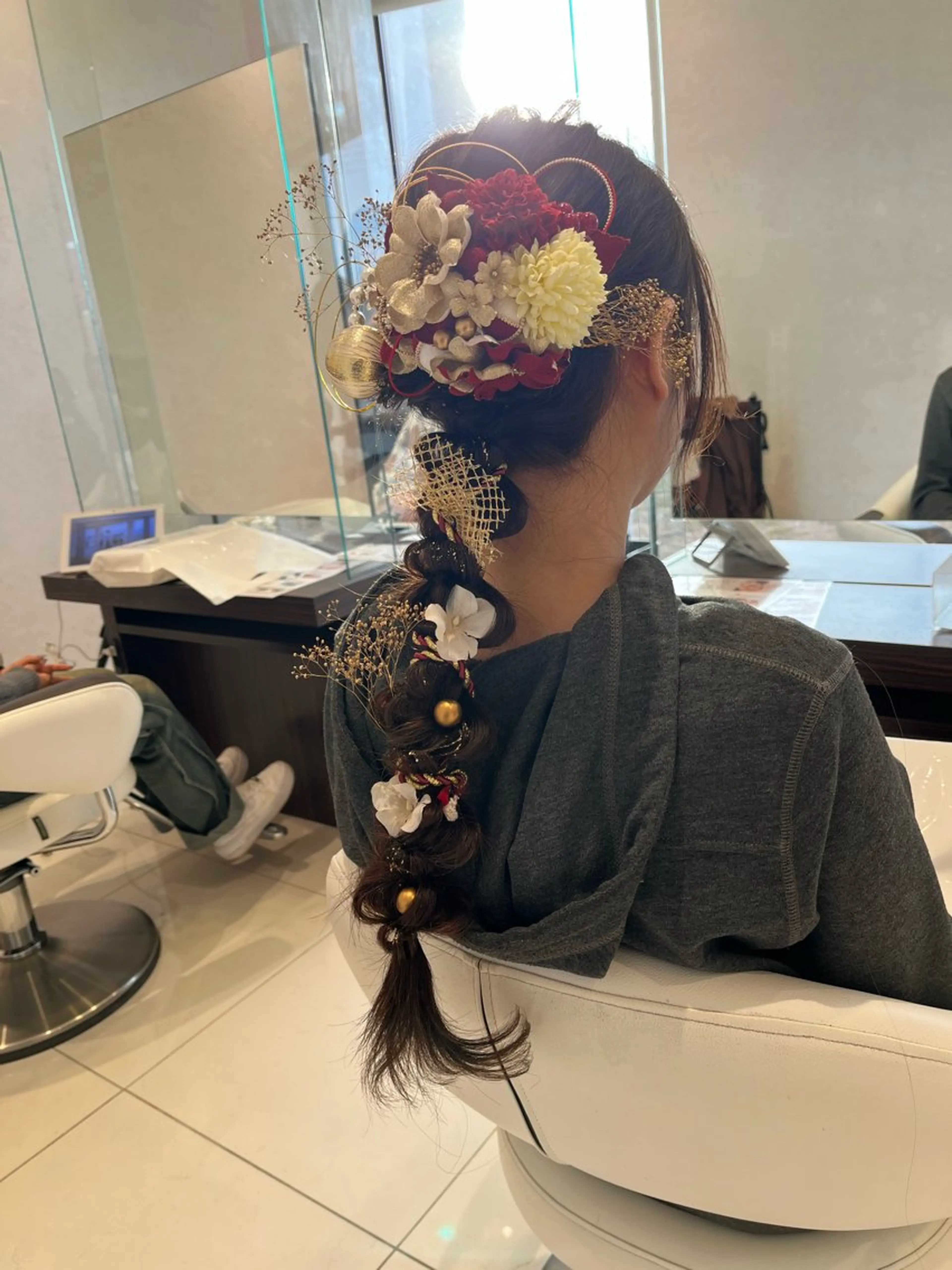 ヘアアレンジ 成人式 ヘアセット 斉藤 果音のヘアスタイル