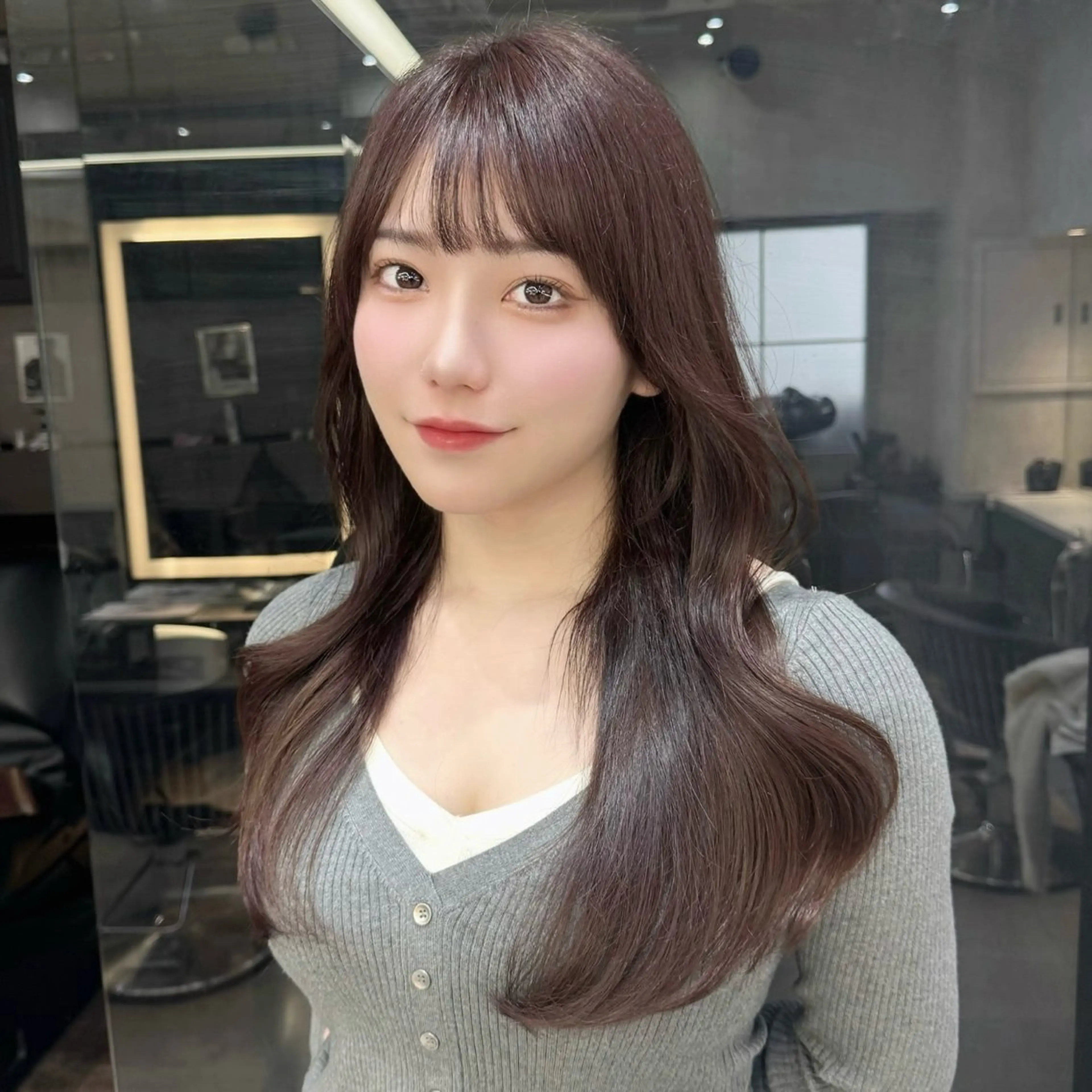 ロング レイヤー/縮毛矯正 🌹大人韓国 芹奈のヘアスタイル