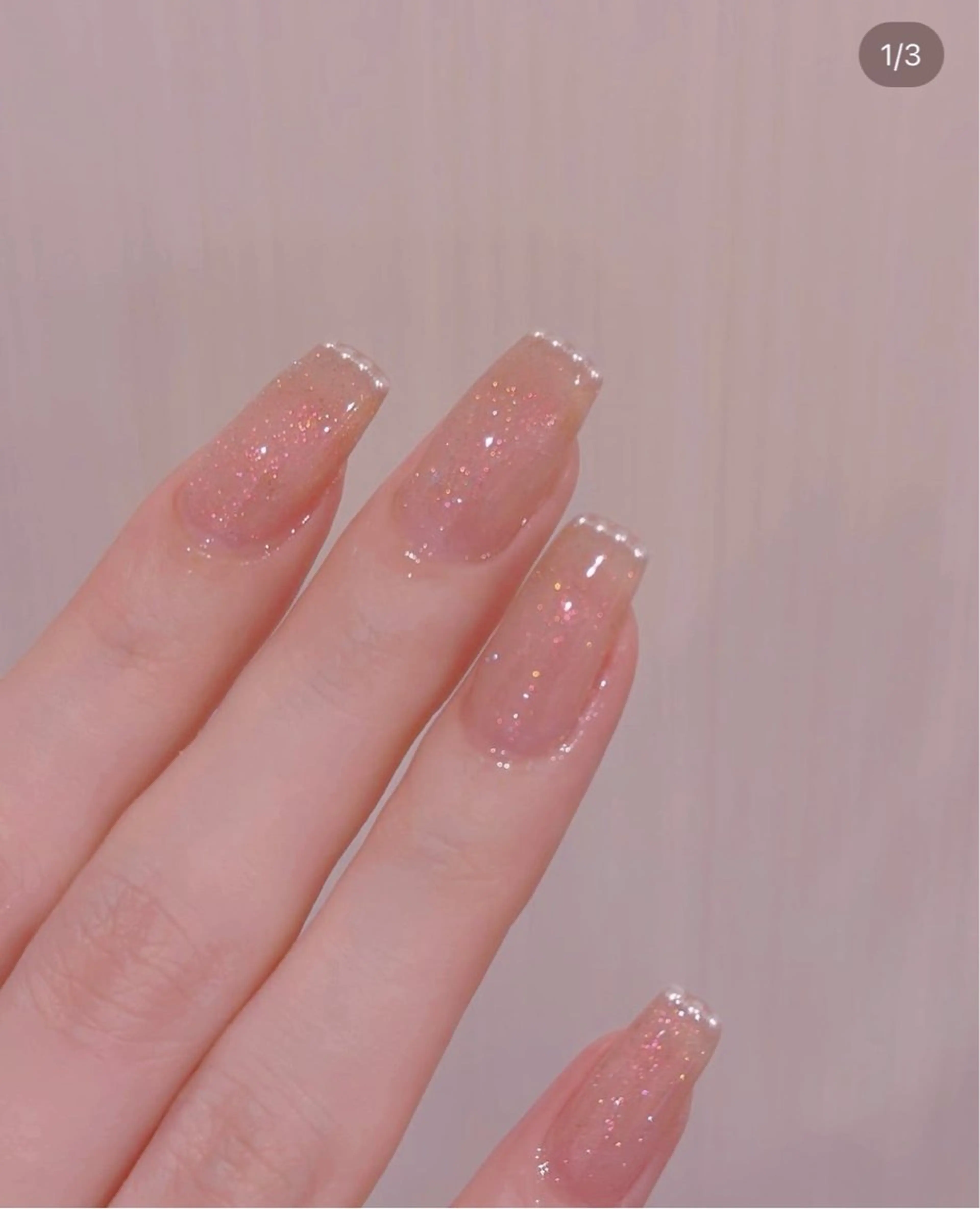 ネイル フレンチネイル ラメ(グリッター) ピンク Vanilla ネイルサロン 西川口のネイルデザイン