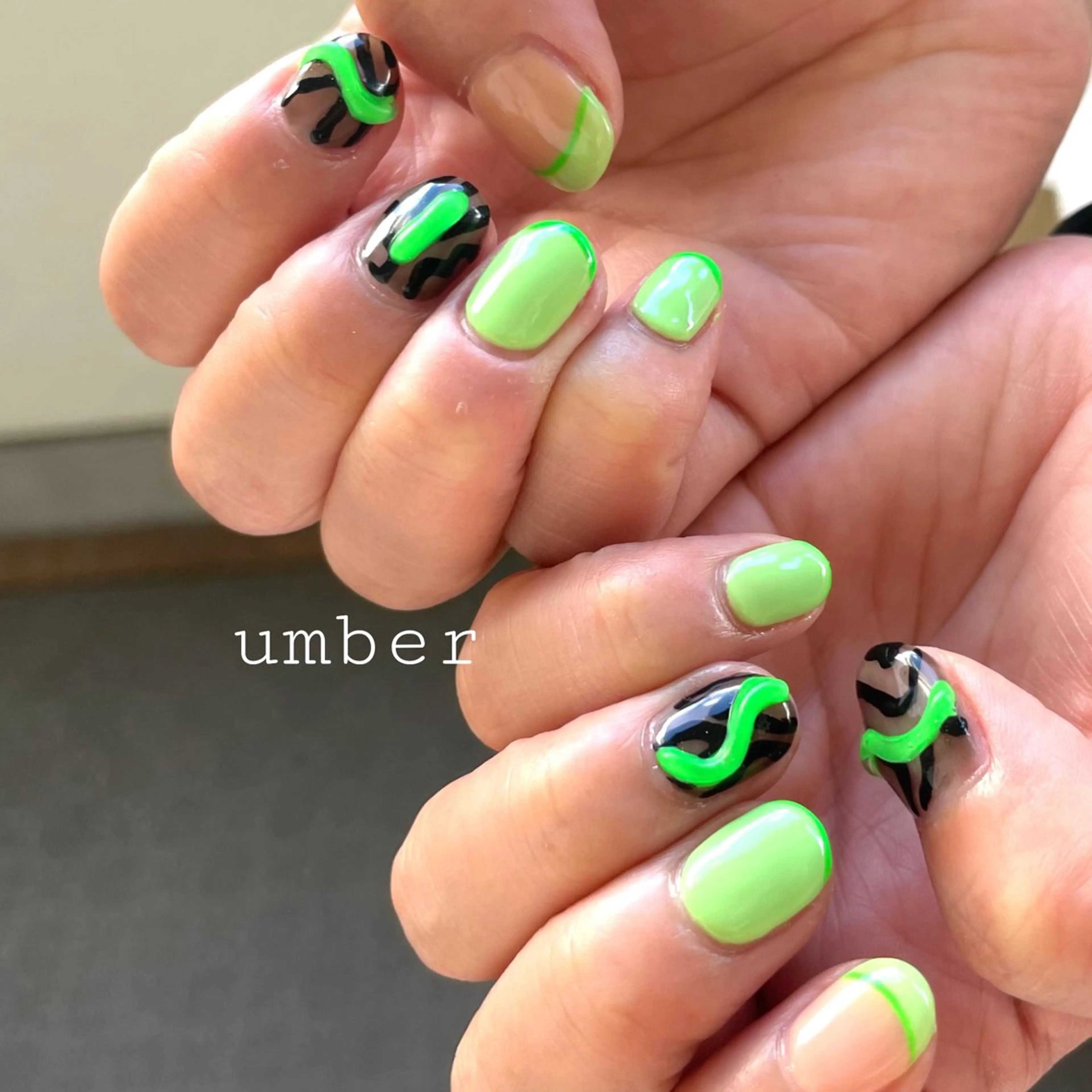 ネイル ハンドネイル umber 三茶1分のネイルデザイン