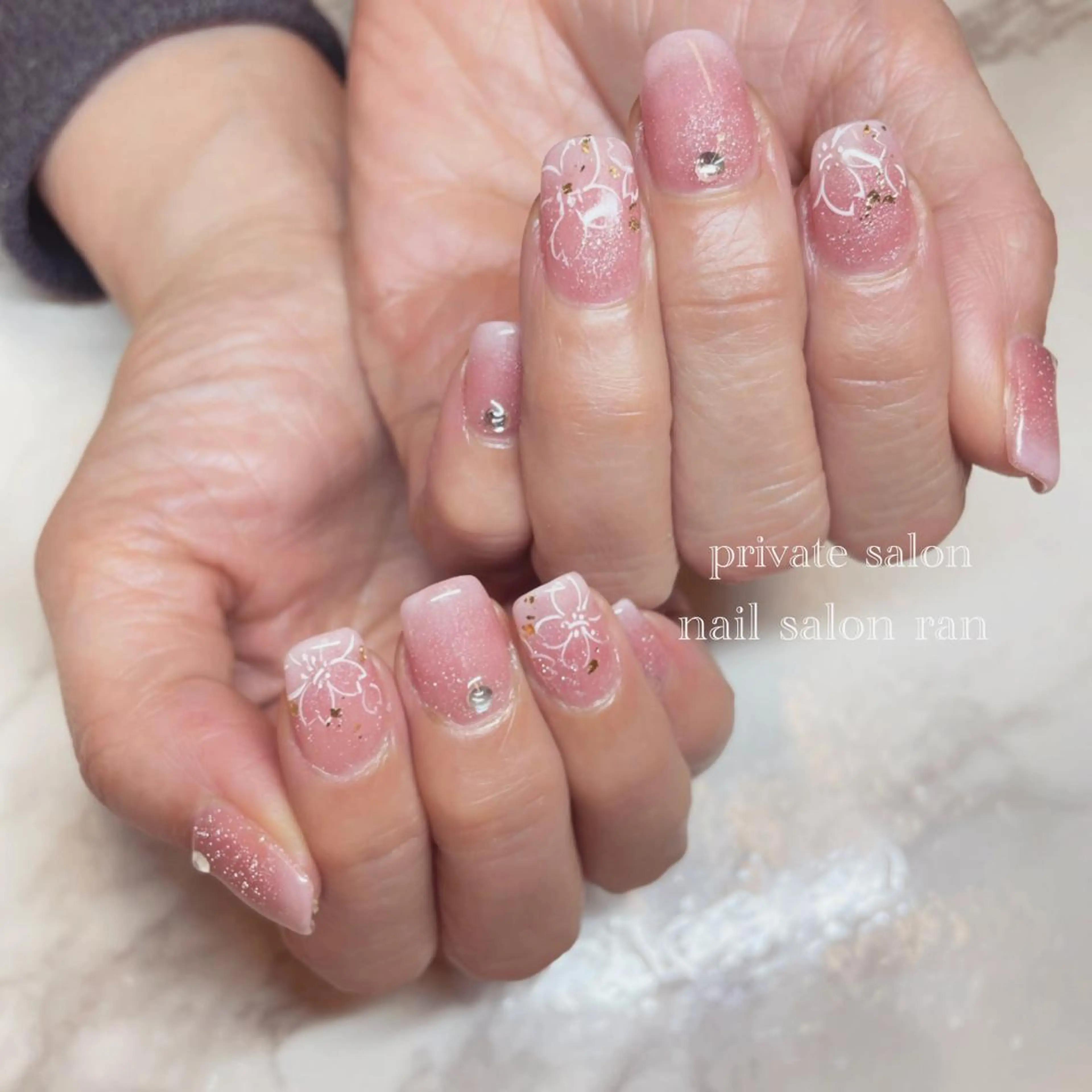ネイル 桜ネイル nailsalon ranのネイルデザイン