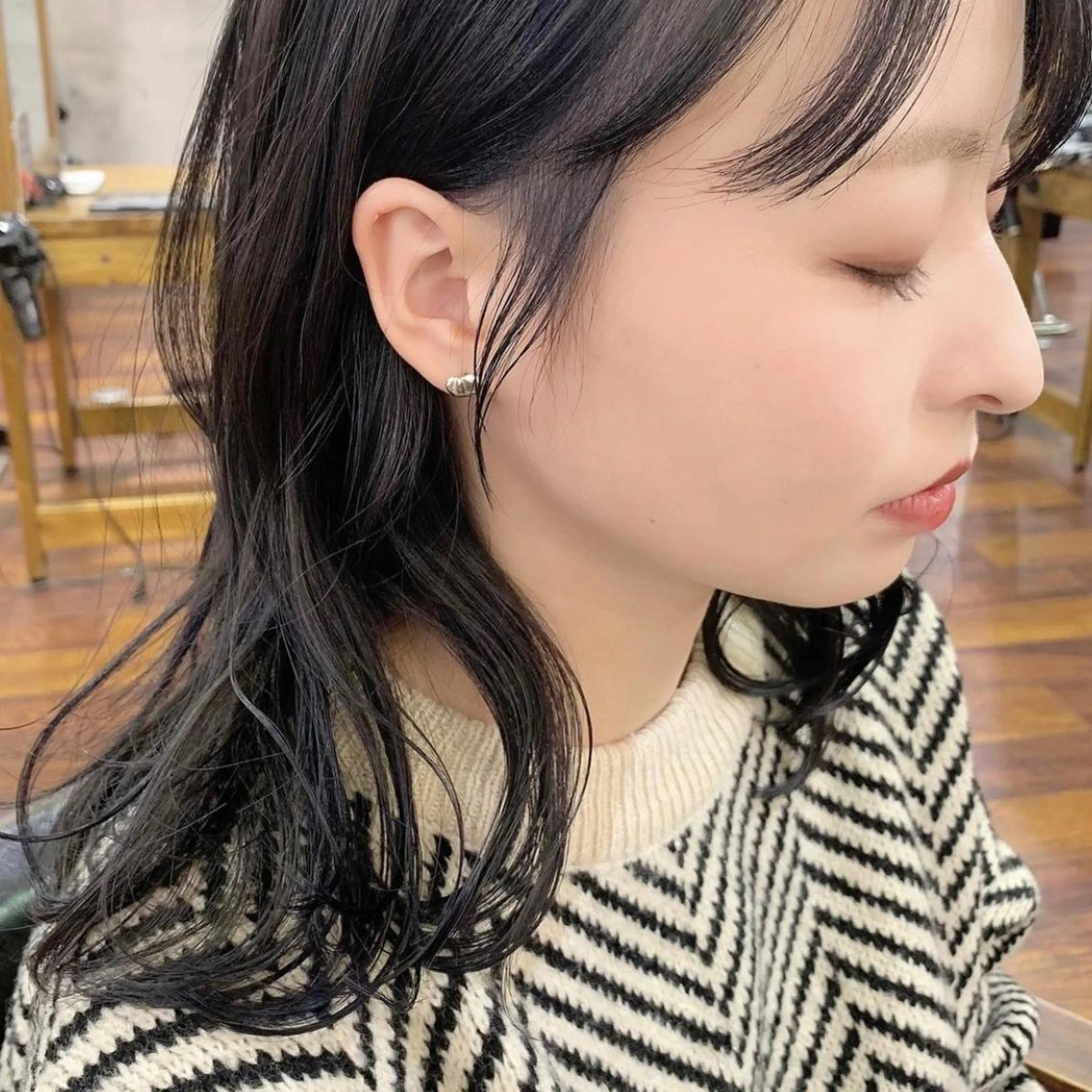 セミロング カラー 韓国ヘア /男女❄️ 細江 美紅のヘアスタイル