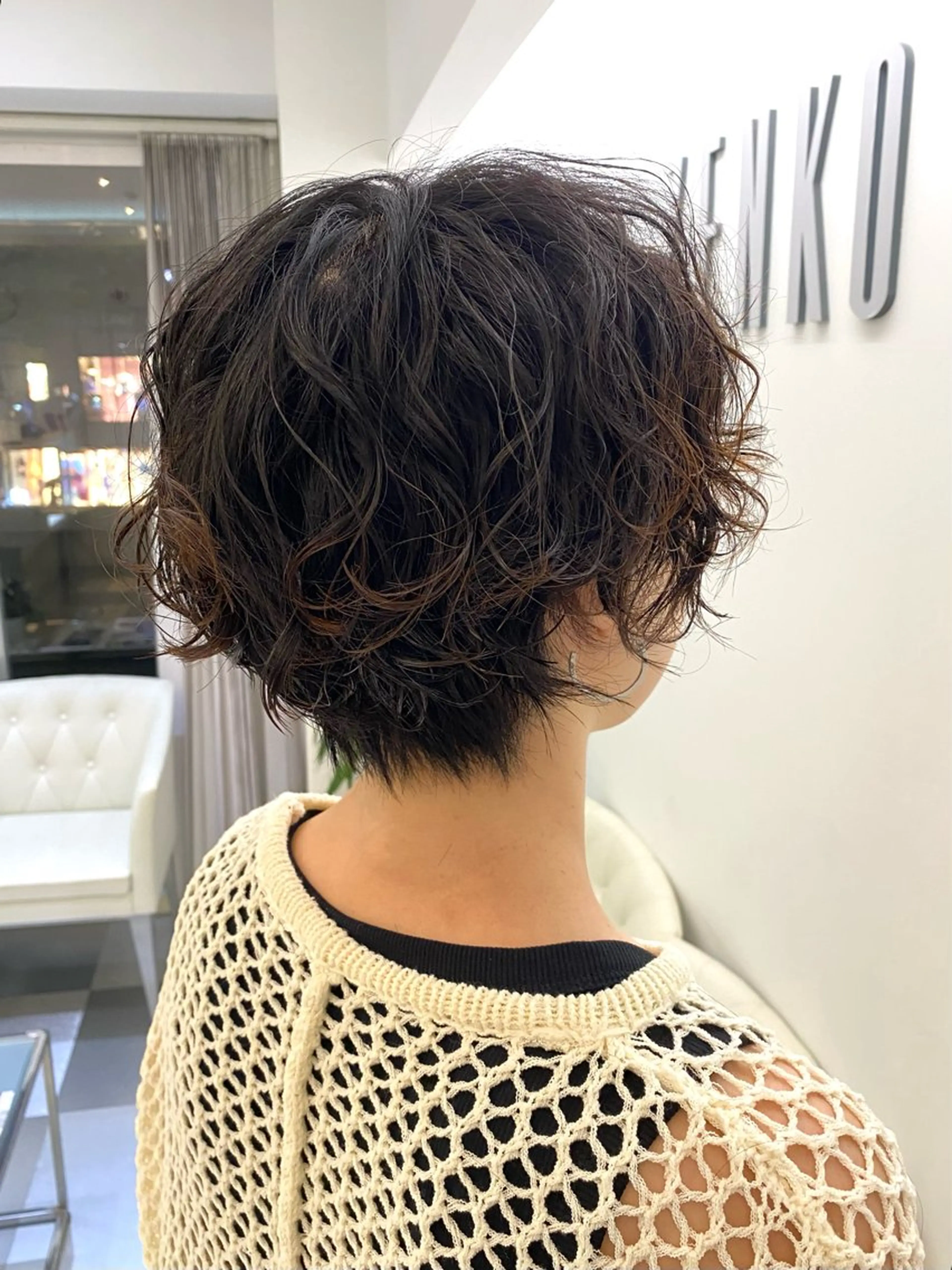 ショート パーマ ショートヘア カット パーマ トリートメント ZENKO表参道店所属・デジタルパーマ 🌀ボブ　萩原　龍のヘアスタイル