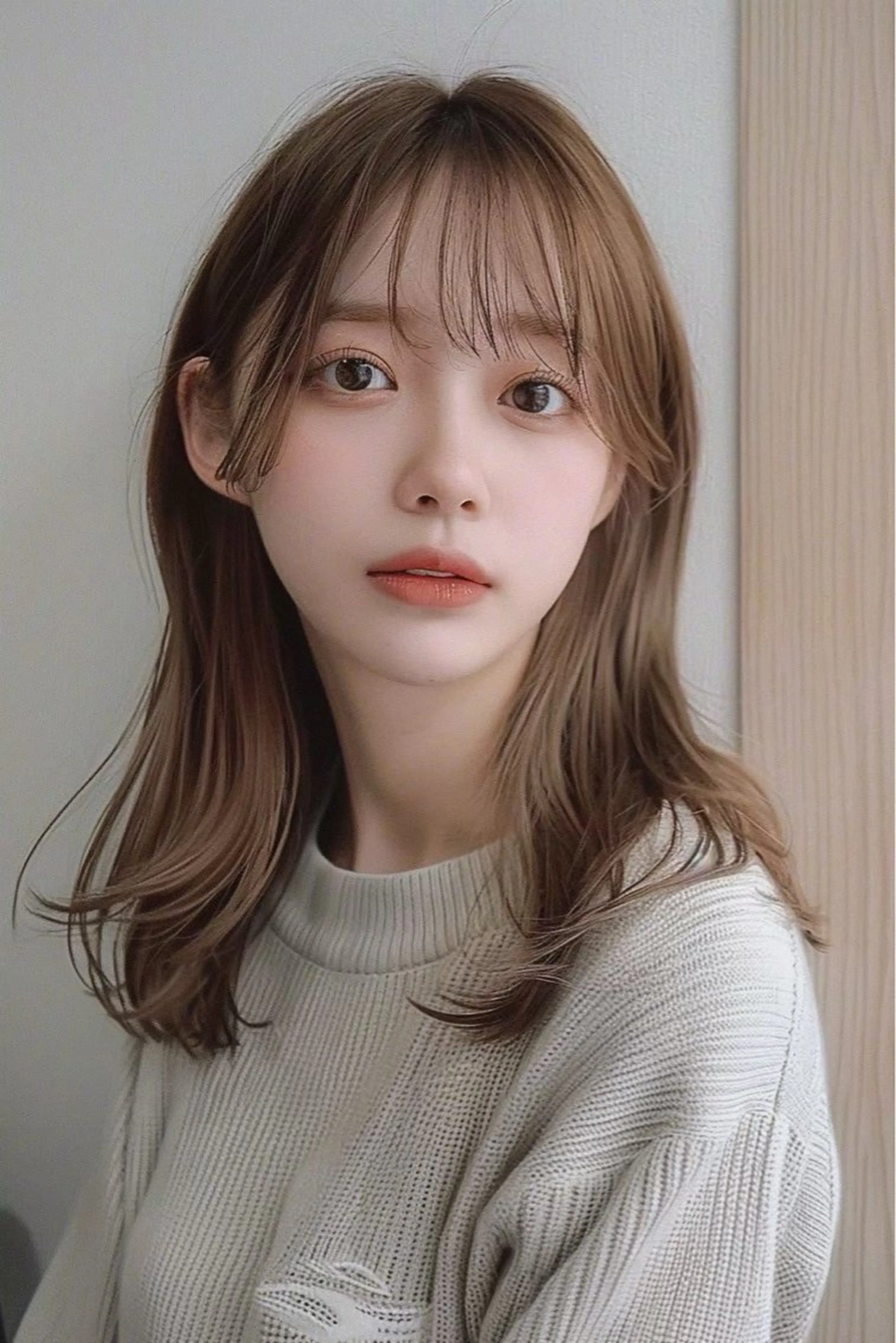 ミディアム カラー カット ヘアカラー トリートメント 圧倒的似合わせ ケアカラーYUTOのヘアスタイル