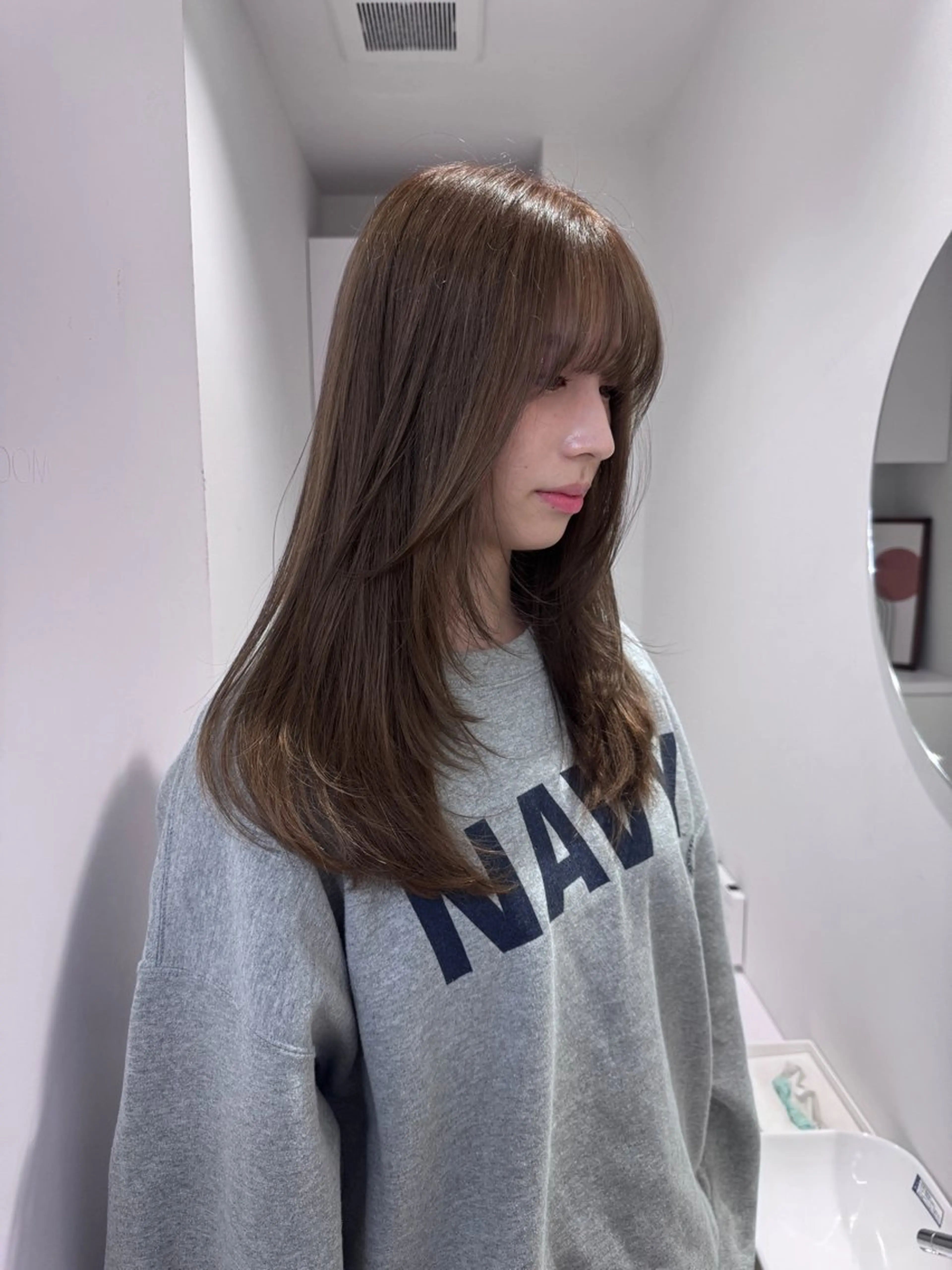 ロング ヘアカラー 透明感カラー🫧⌇ 青🫐🩵のヘアスタイル