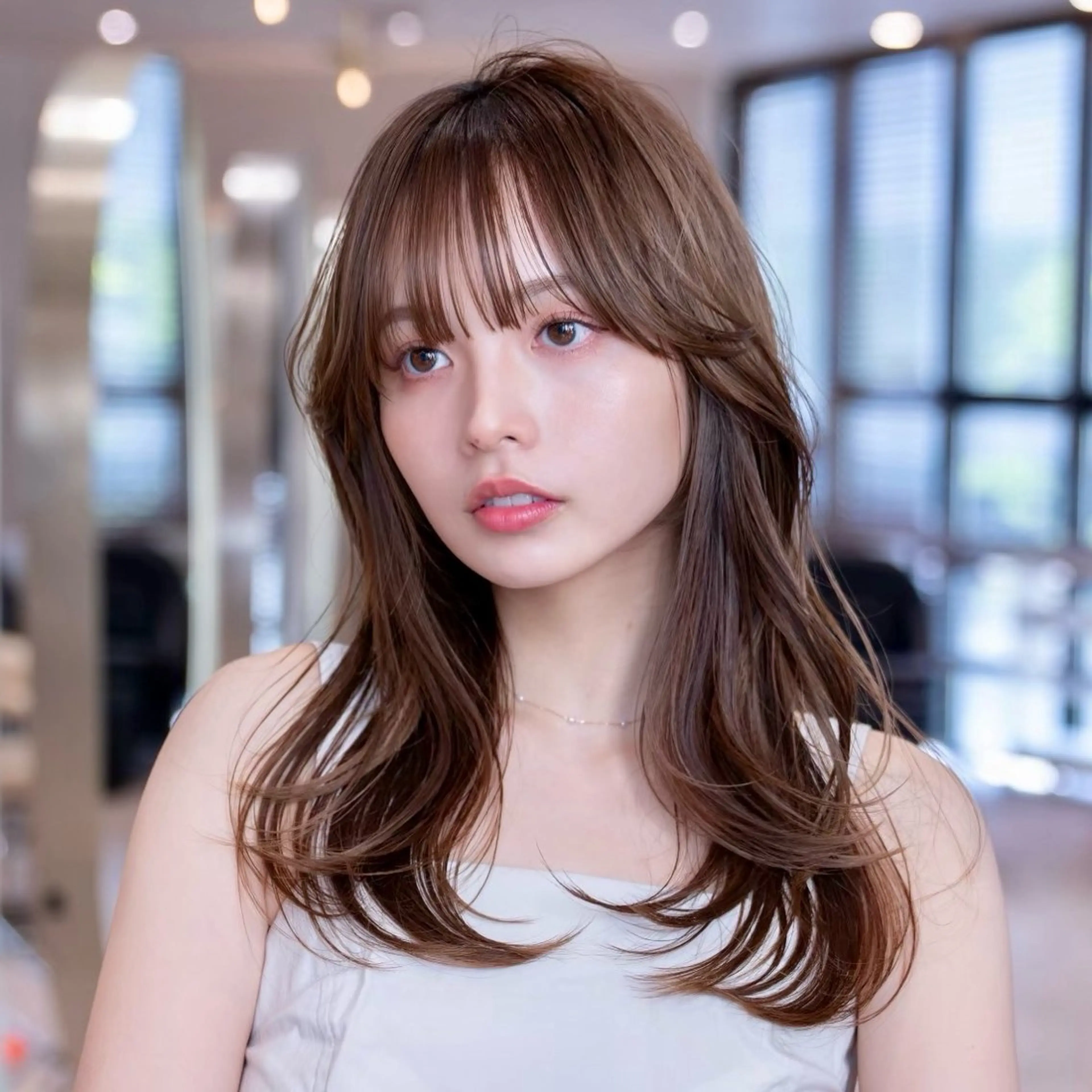 ミディアム カラー カット トリートメント 渋谷/レイヤーボブ・ 透明感カラーしょうごのヘアスタイル