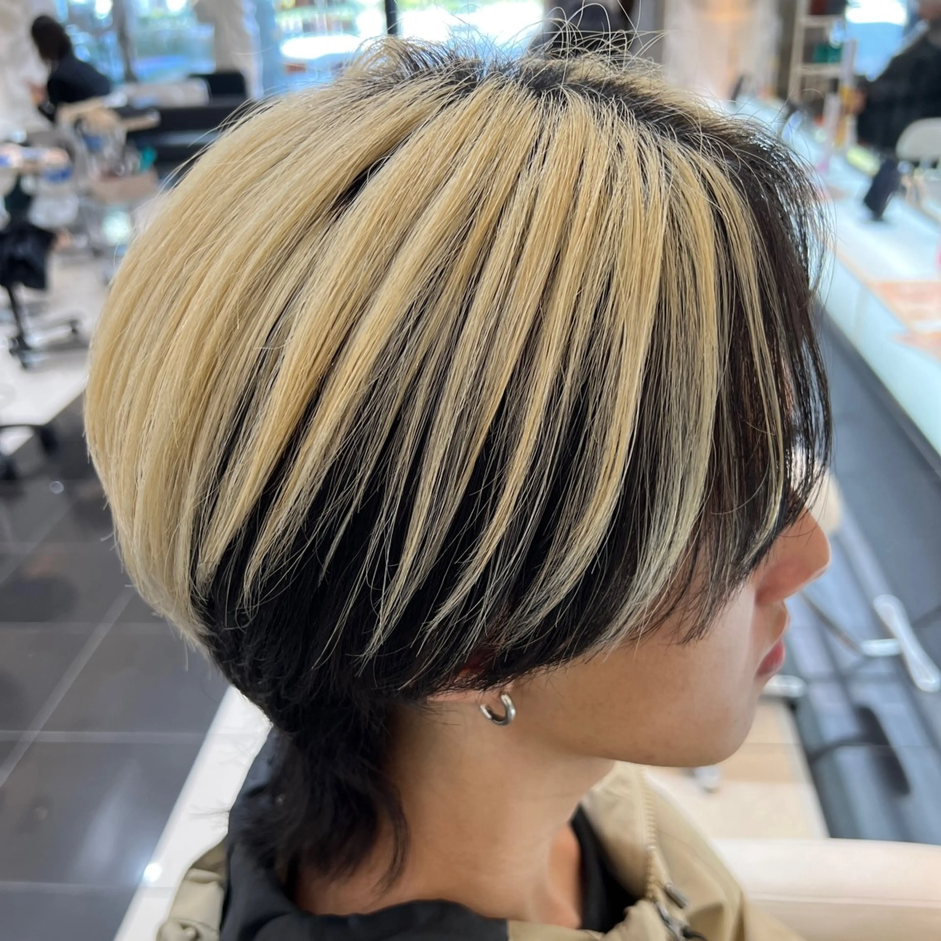 ミディアム カラー メンズ NYNY姫路本店 メンズパーマ藤川時也のヘアスタイル