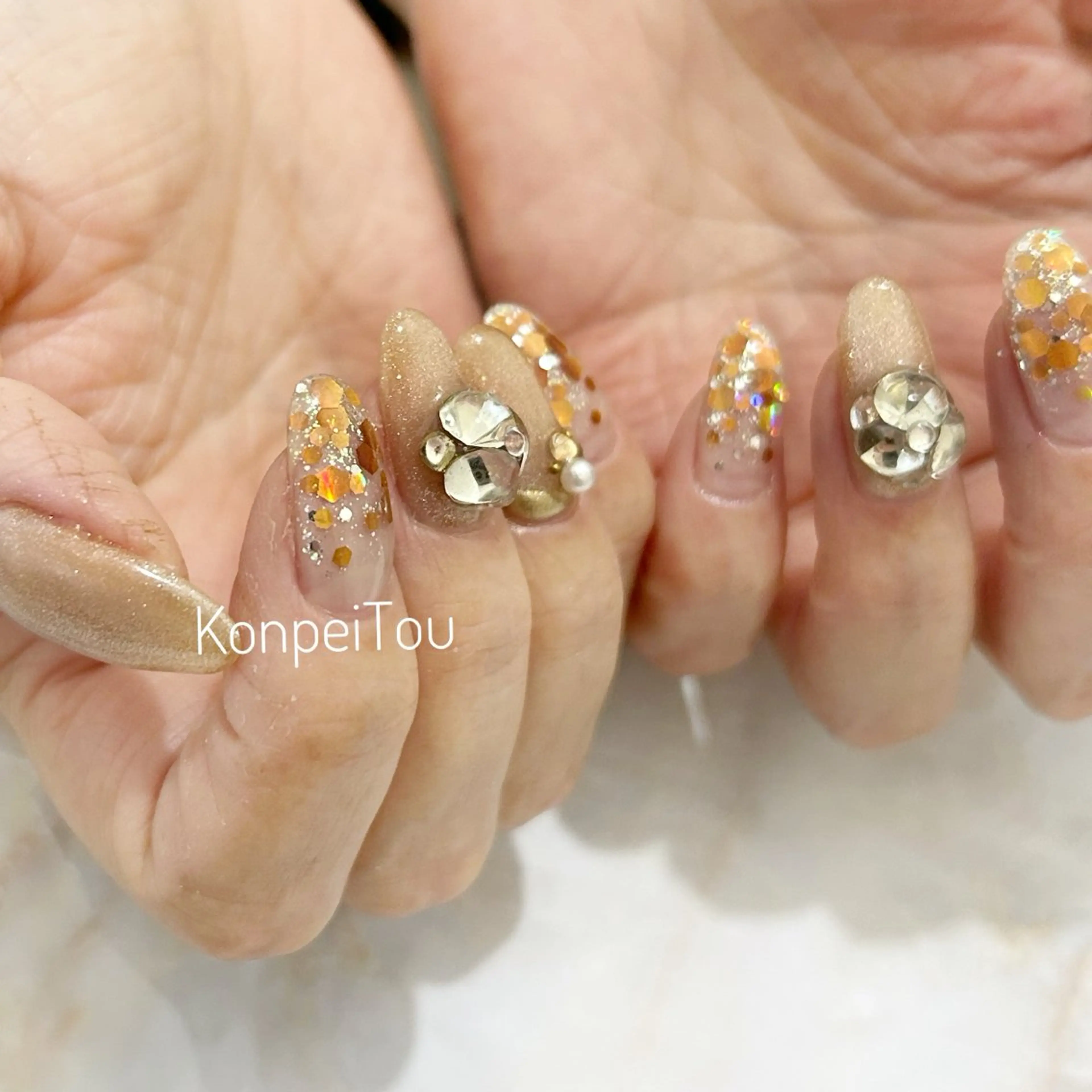 ネイル ハンドネイル おうちのネイルサロン　konpeiTou〜こんぺいとう〜所属・おうちのネイルサロン KonpeiTouのネイルデザイン