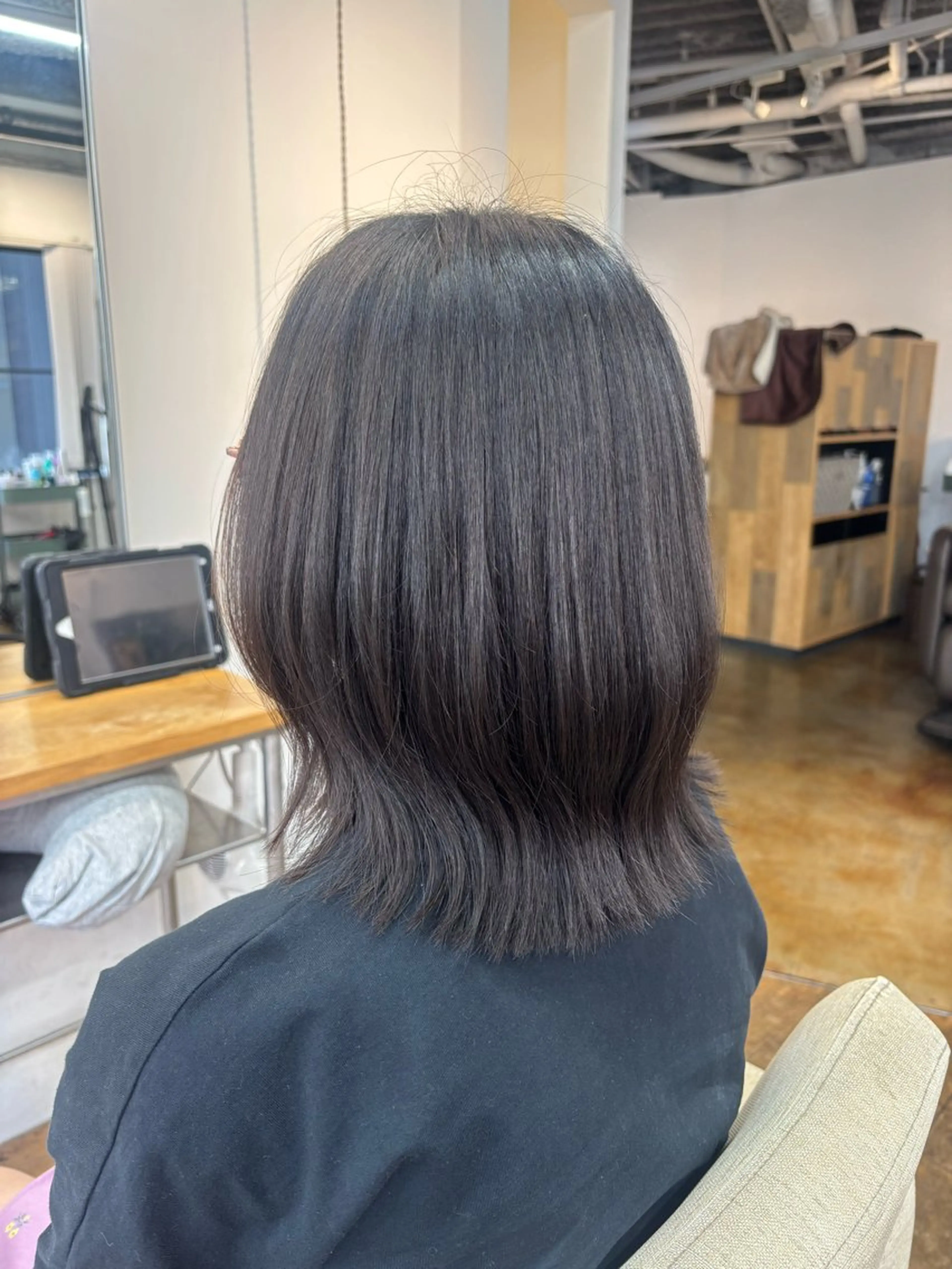 ミディアム カット トレンドパーマ /大阪/福島駅/りなのヘアスタイル