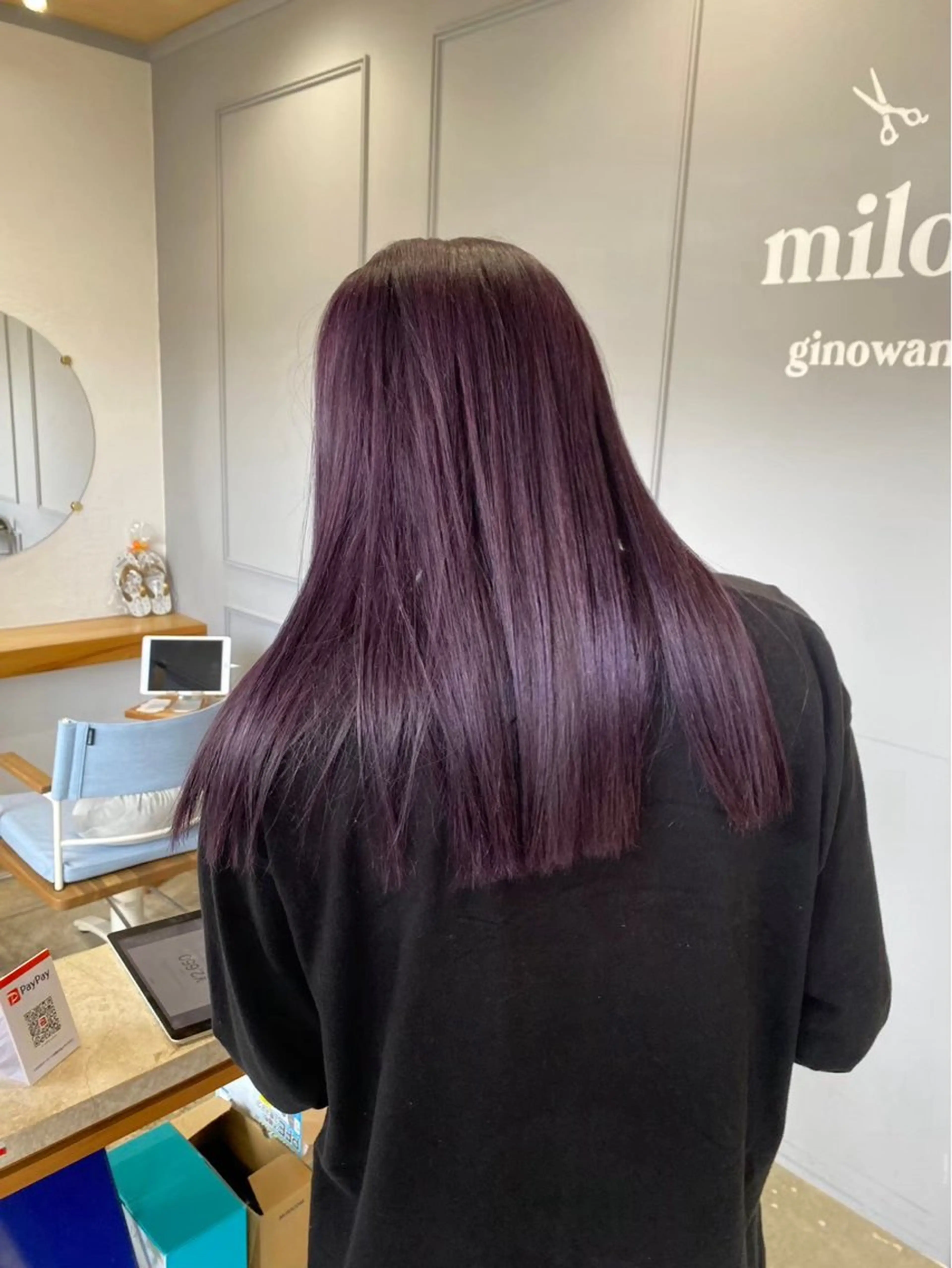 セミロング ヘアカラー miloc Maikaのヘアスタイル