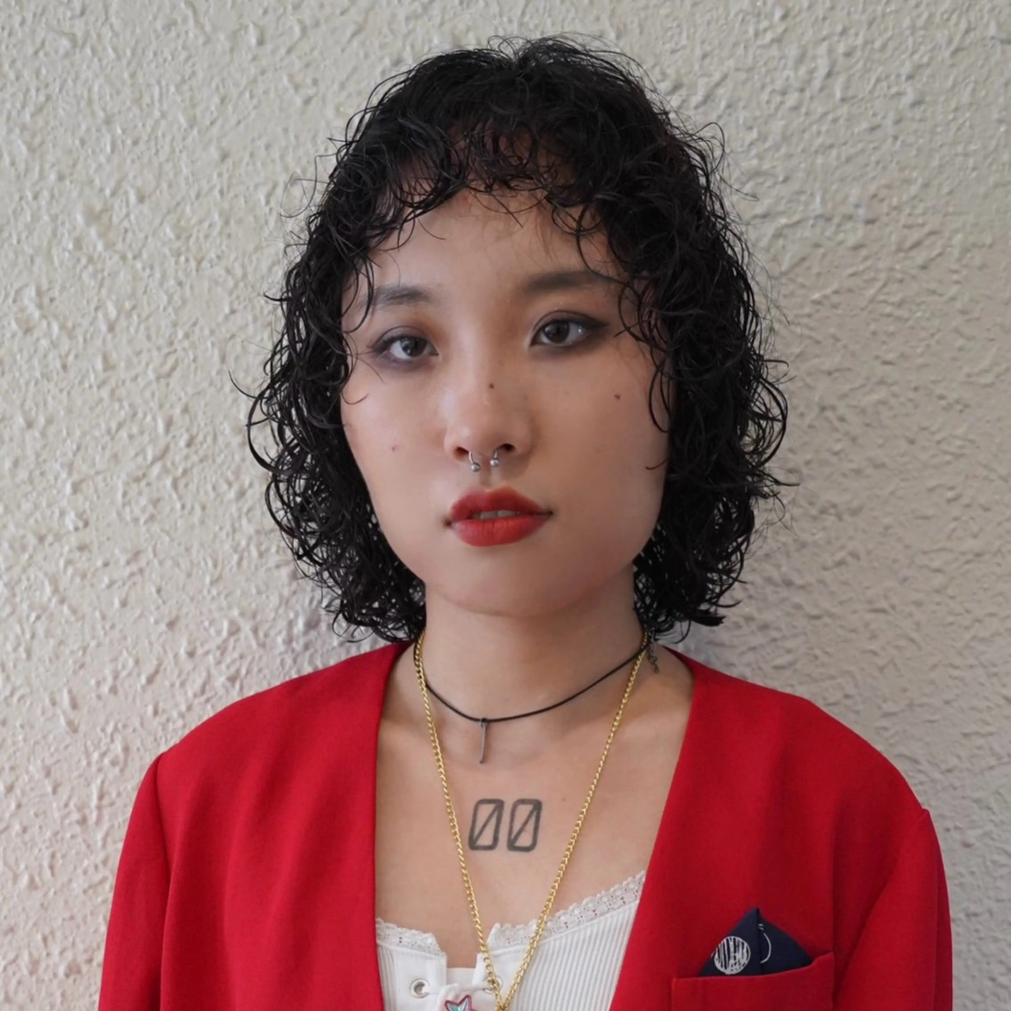 ミディアム カラー パーマ カット パーマ 繭所属・こはる／ハードパーマ /癖毛風パーマ🧃のヘアスタイル