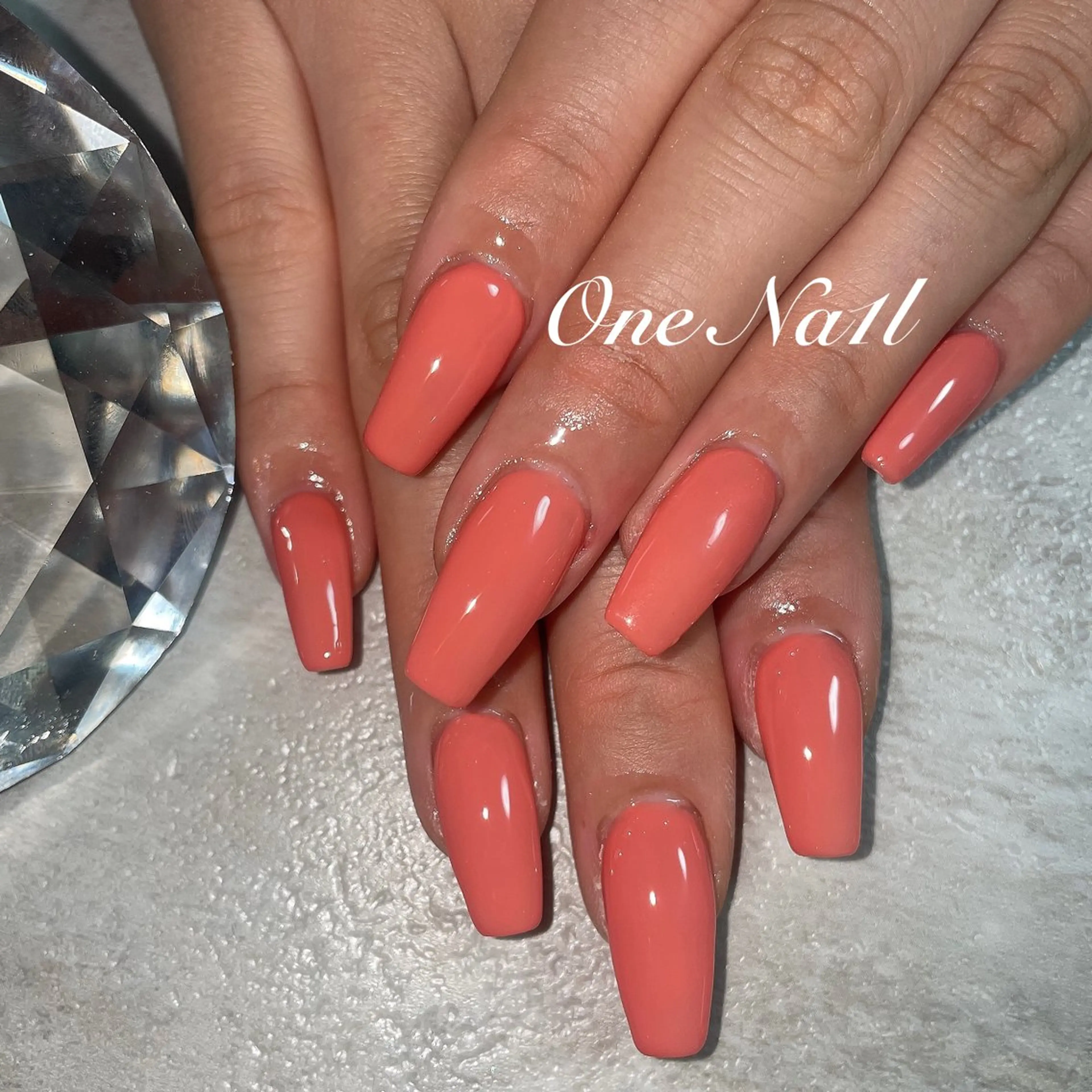 チップ長さだし/ワンカラー💜オフありの写真