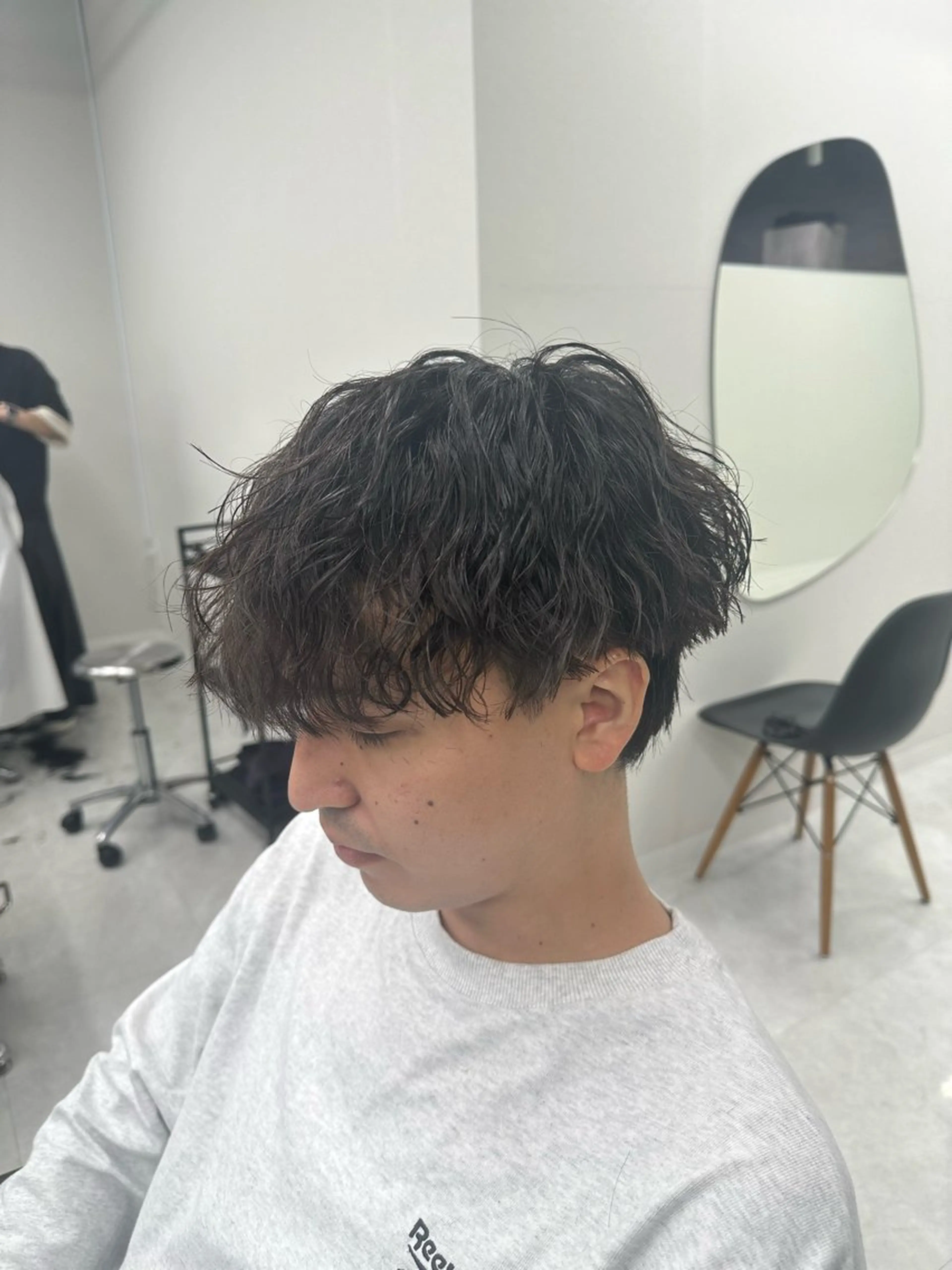 パーマ メンズ カット パーマ ニュアンス/フェザー /ウルフ/伶馬のヘアスタイル