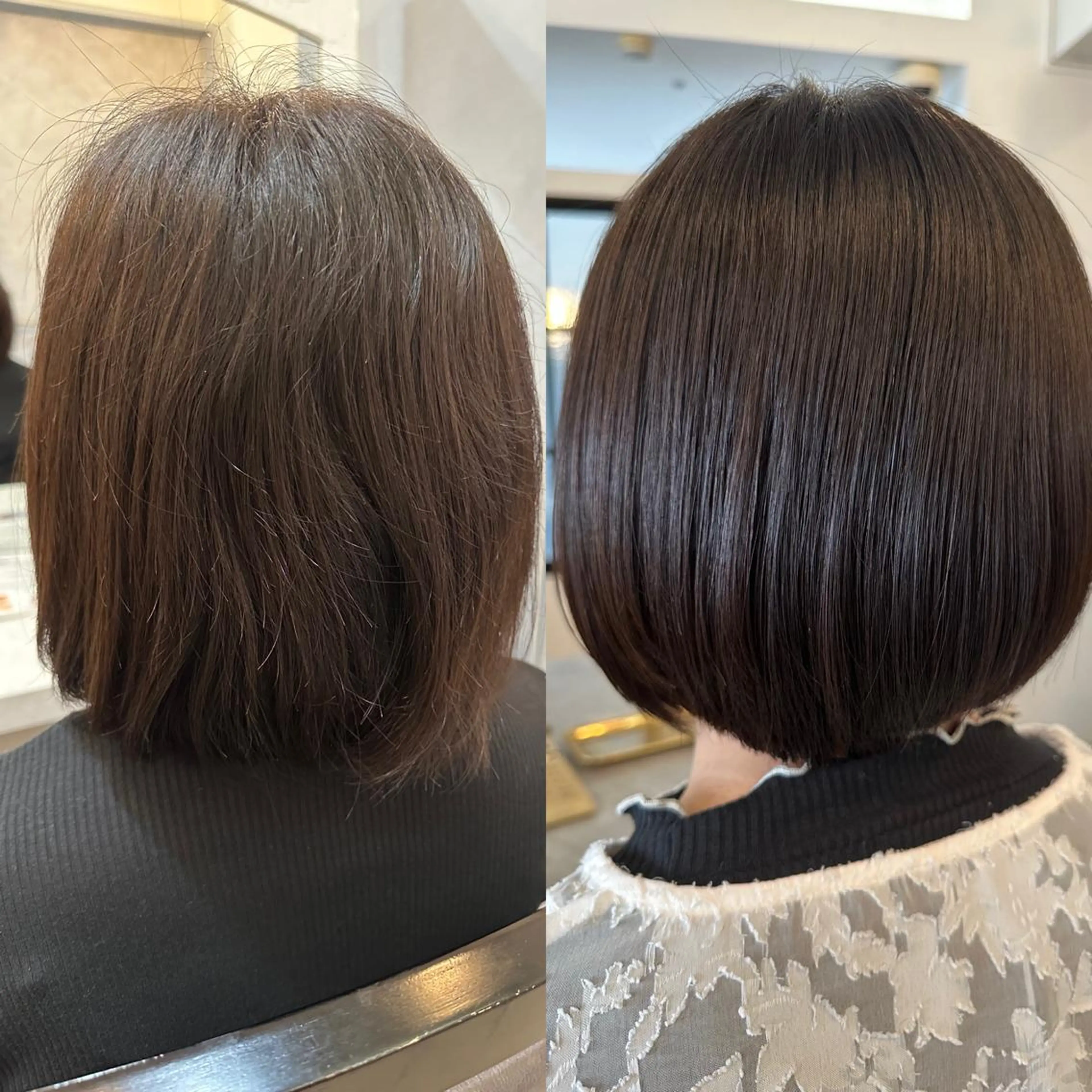 ショート パーマ カット 縮毛矯正 sato ayaka ｜透明感カラー🫧のヘアスタイル