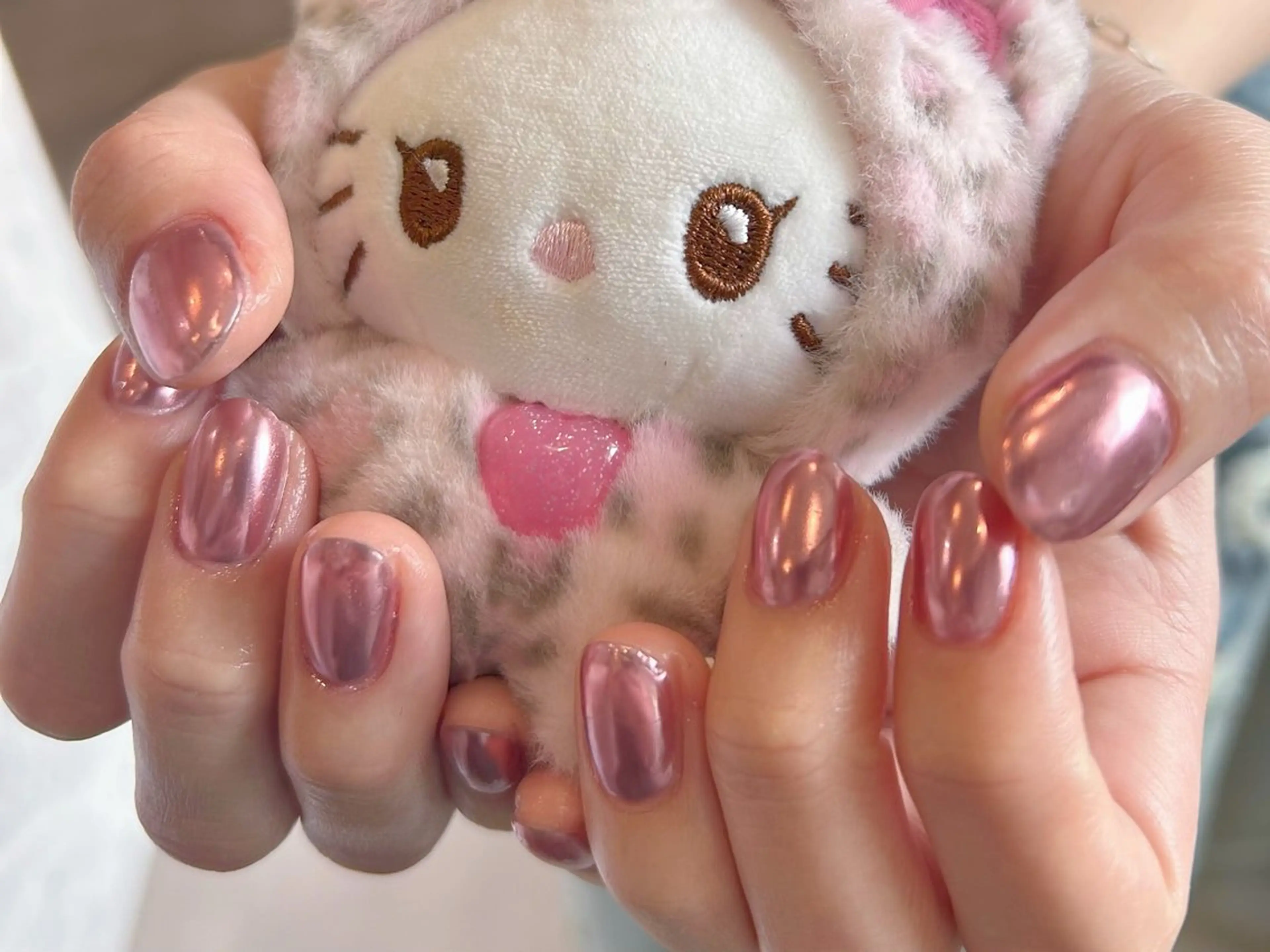 ネイル ミラーネイル ピンク Lib 小松店 Yuki･:*❤︎のネイルデザイン