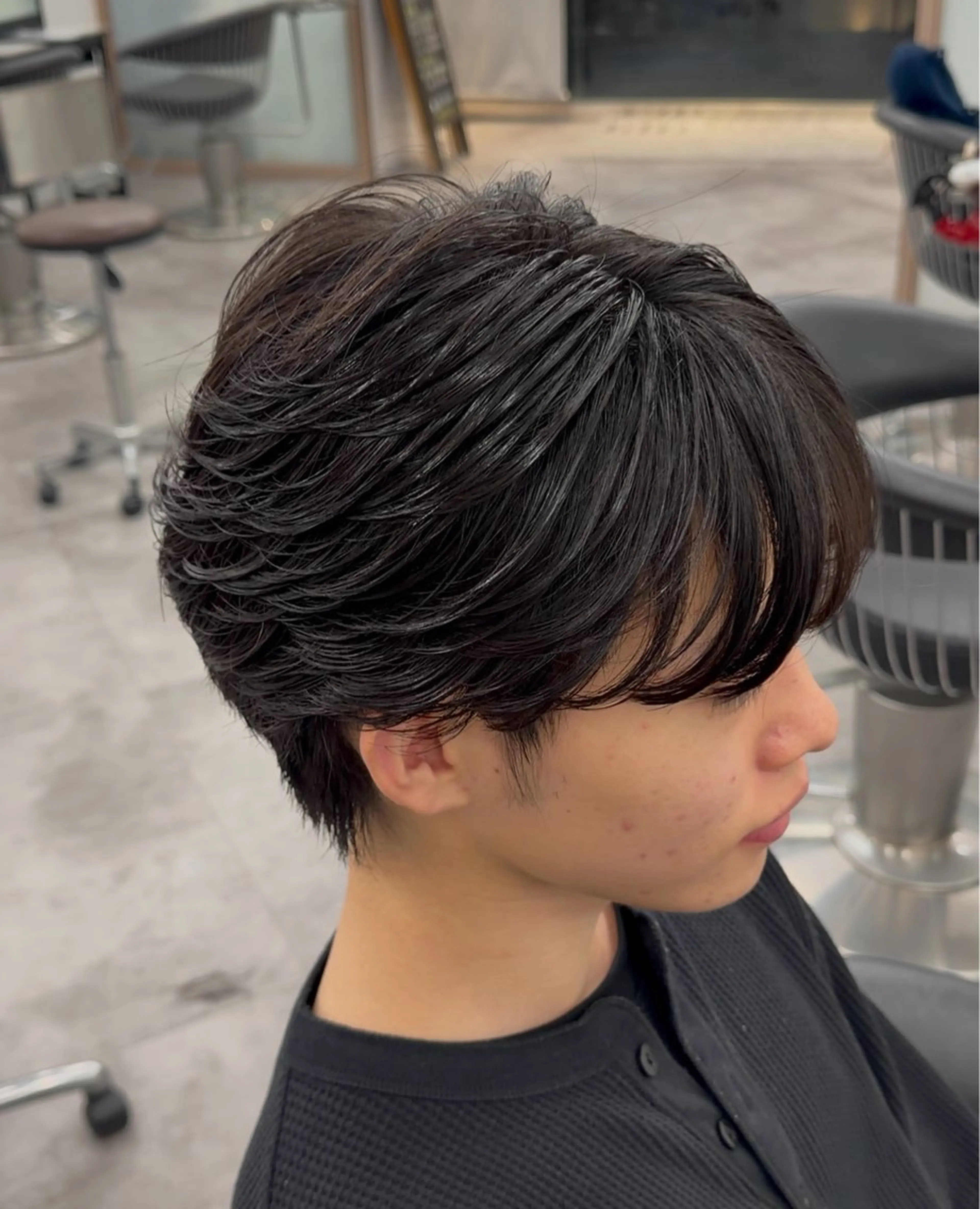 メンズ フェザーパーマ メンズパーマ パーマ 🌹艶カラー🌹/ 👼パーマの髪様👼のヘアスタイル