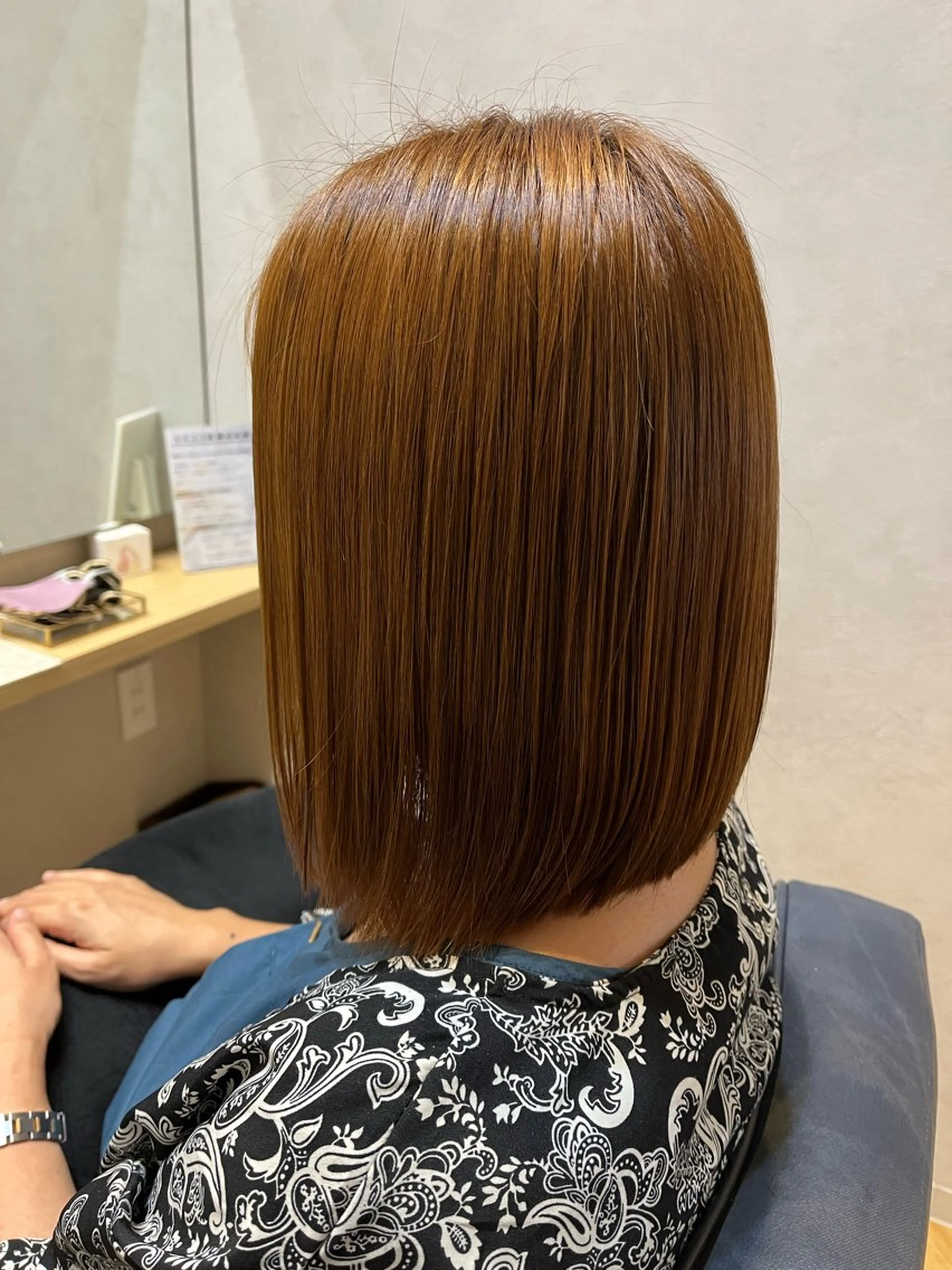 ミディアム 縮毛矯正 number大分/ 磯部栞里のヘアスタイル