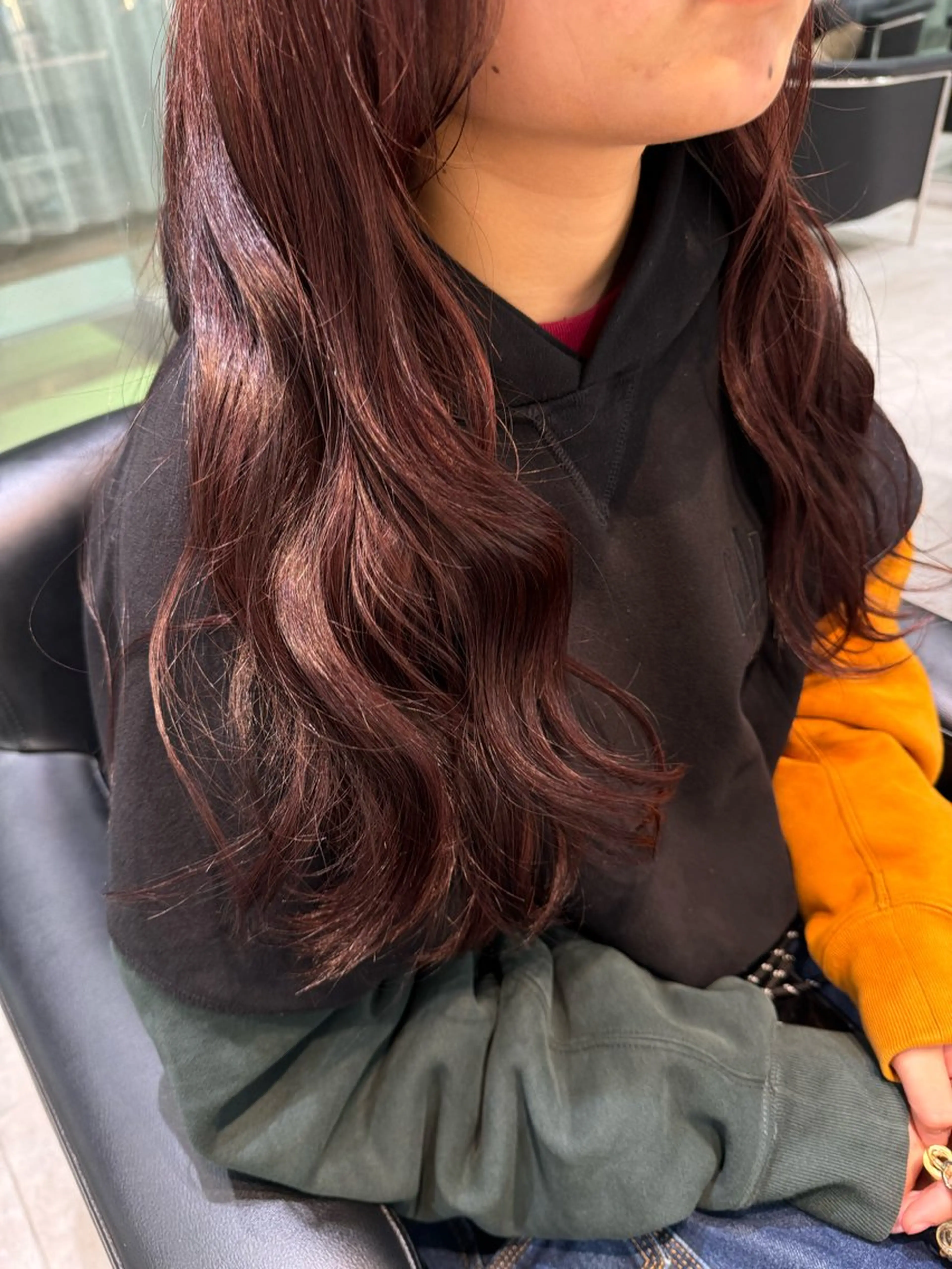 ロング カラー ブラウンカラー ピンクカラー ピンクブラウン 🍪ﾖｼｲﾊﾙﾈ🍪 ﾗﾍﾞﾝﾀﾞｰｶﾗｰのヘアスタイル