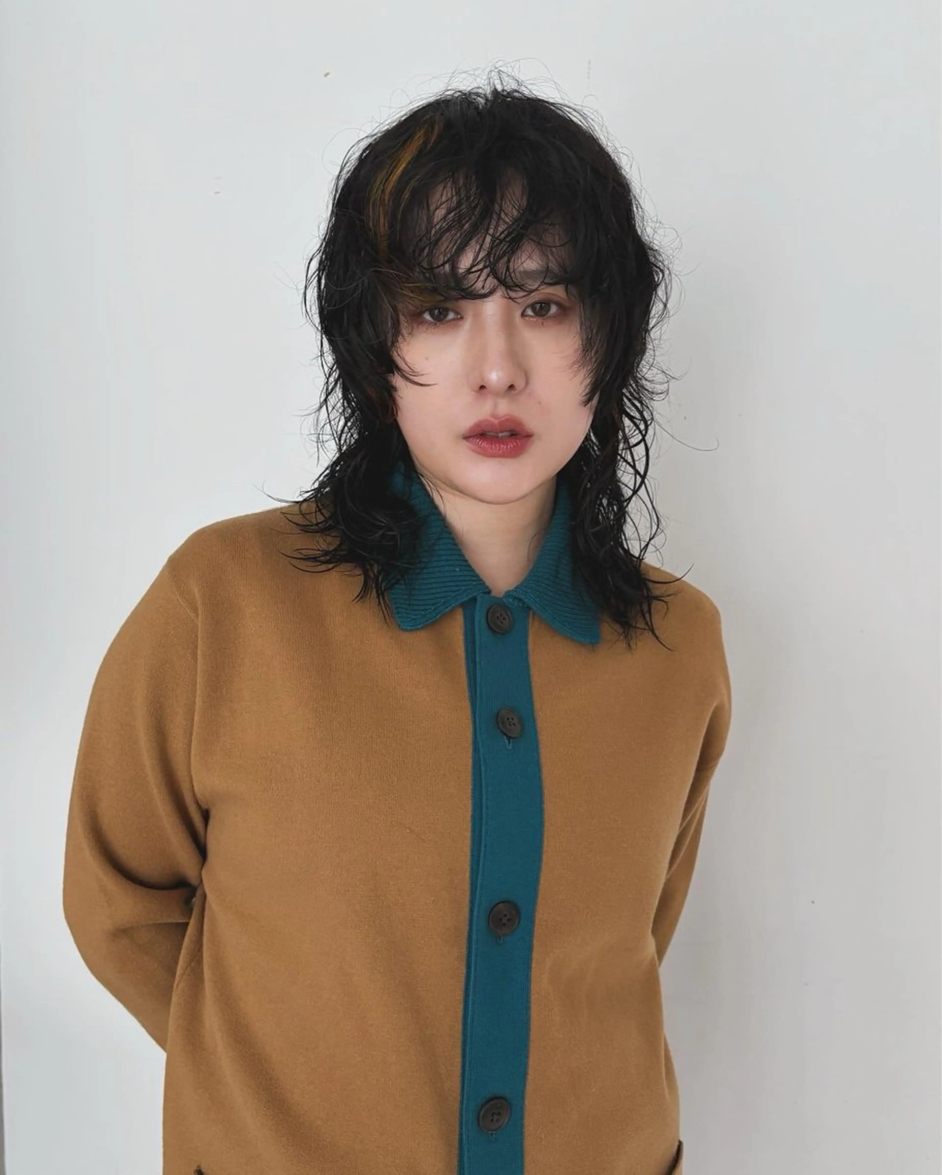 ミディアム パーマ 本田 聖のヘアスタイル